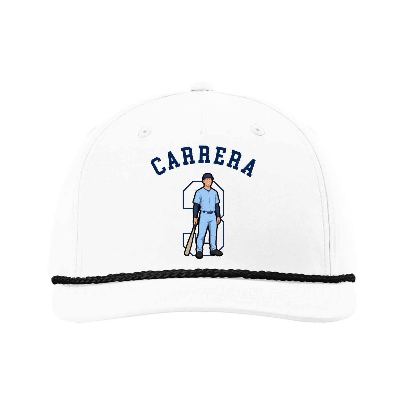 Five-Panel Classic Rope Cap — Shirsey Arch in White