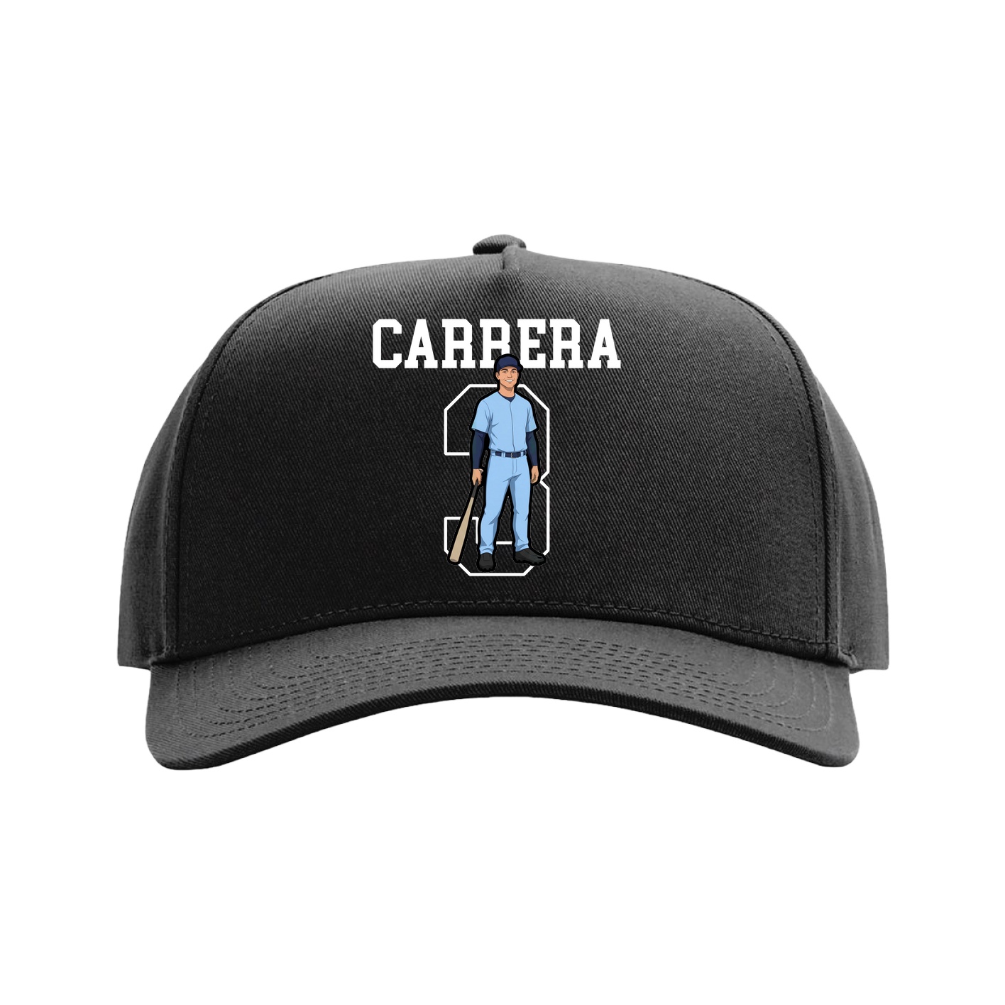Full Fabric Five-Panel Champ Cap — Shirsey in Black