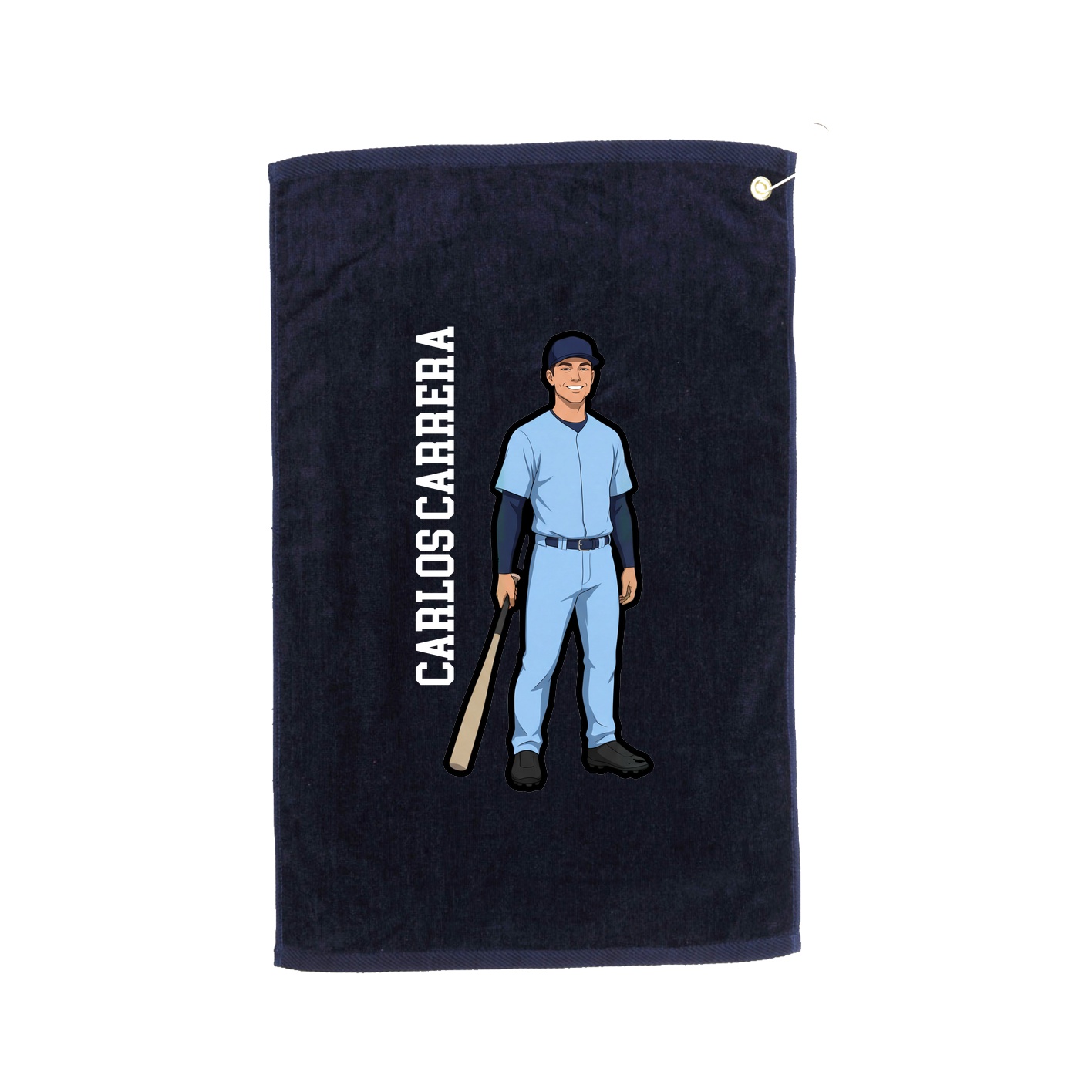 Golf Towel — Name Vertical in Navy