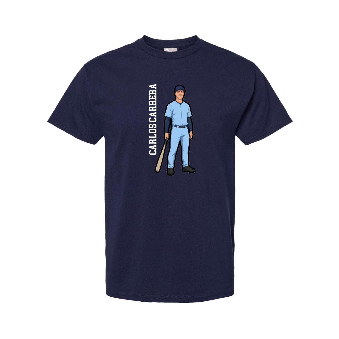 Youth Tee — Name Vertical in Navy