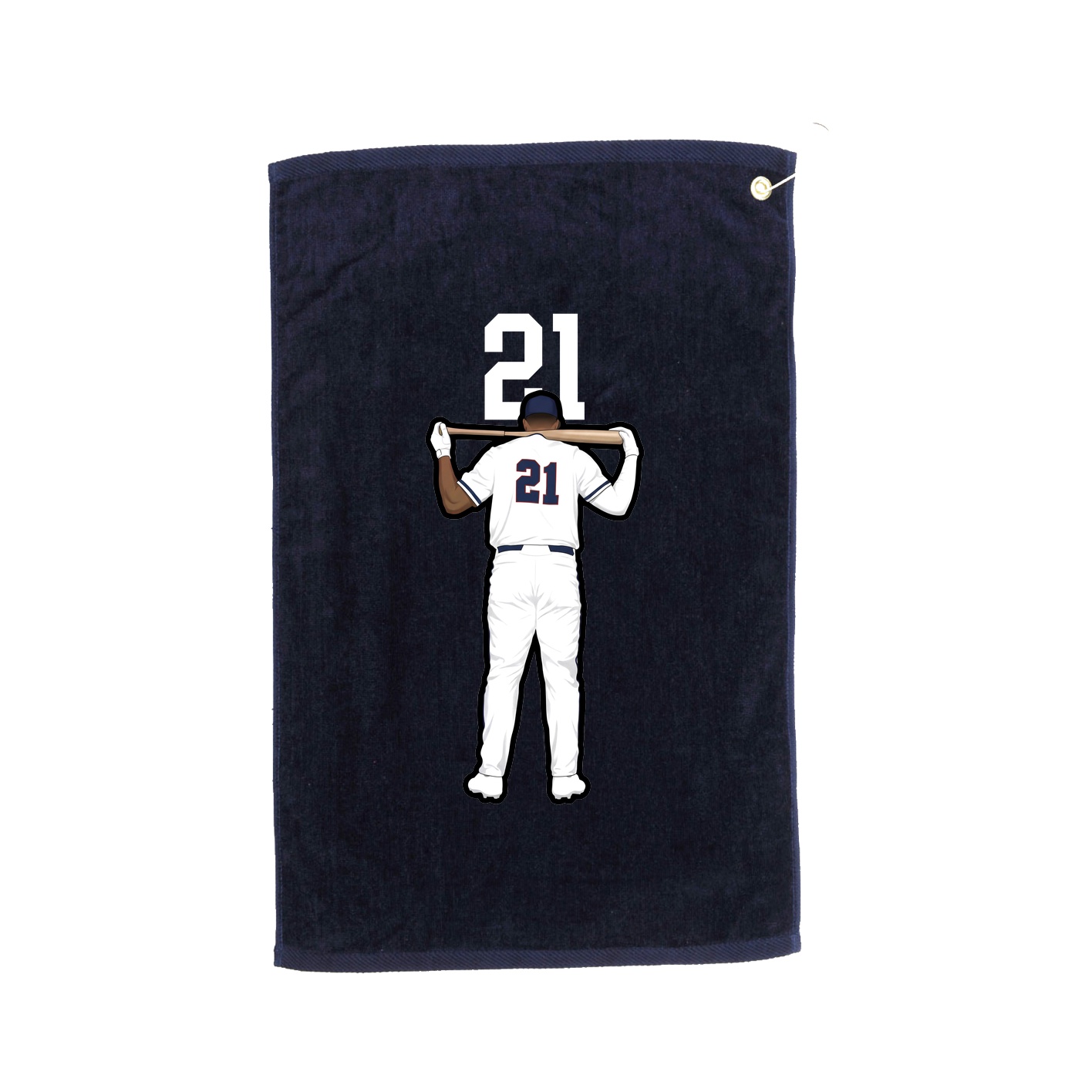 Golf Towel — Number Top in Navy