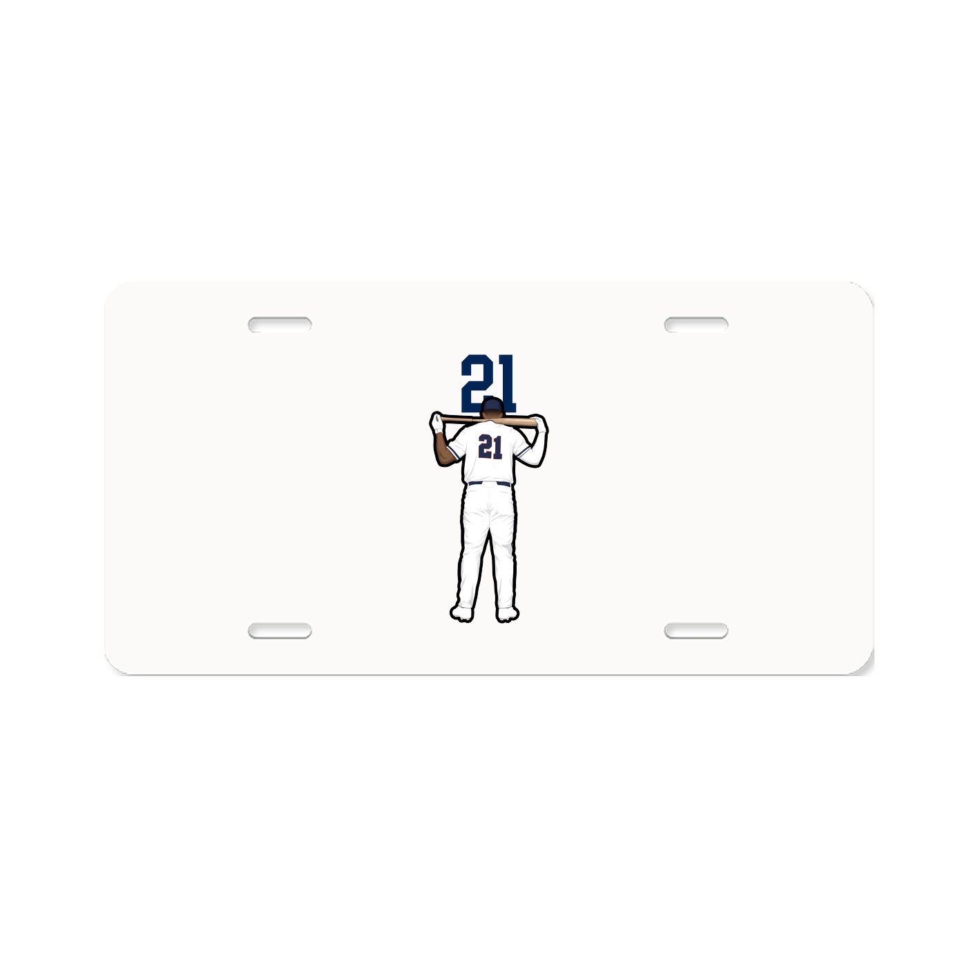 License Plate — Number Top in Classic