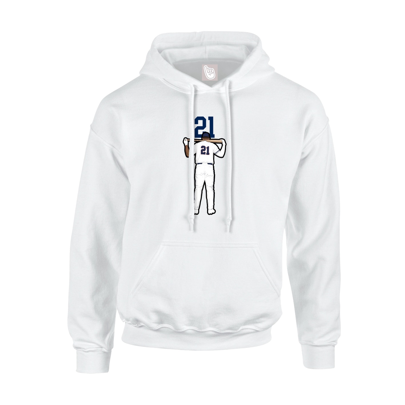Youth Hoodie — Number Top in White