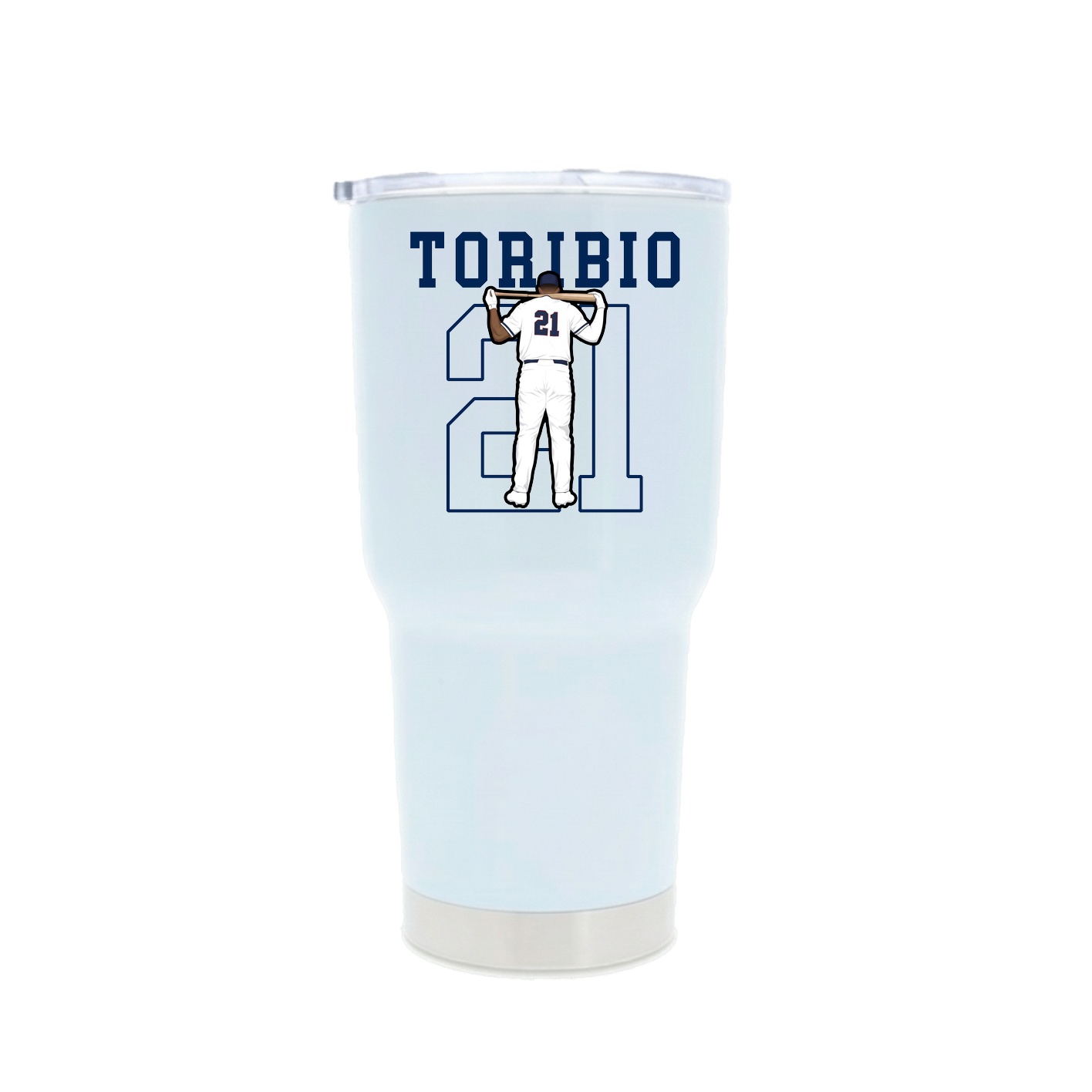 30oz Stainless Steel Tumbler — Shirsey in White