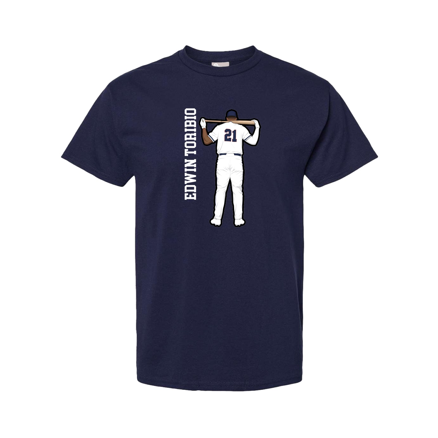 Tee — Name Vertical in Navy