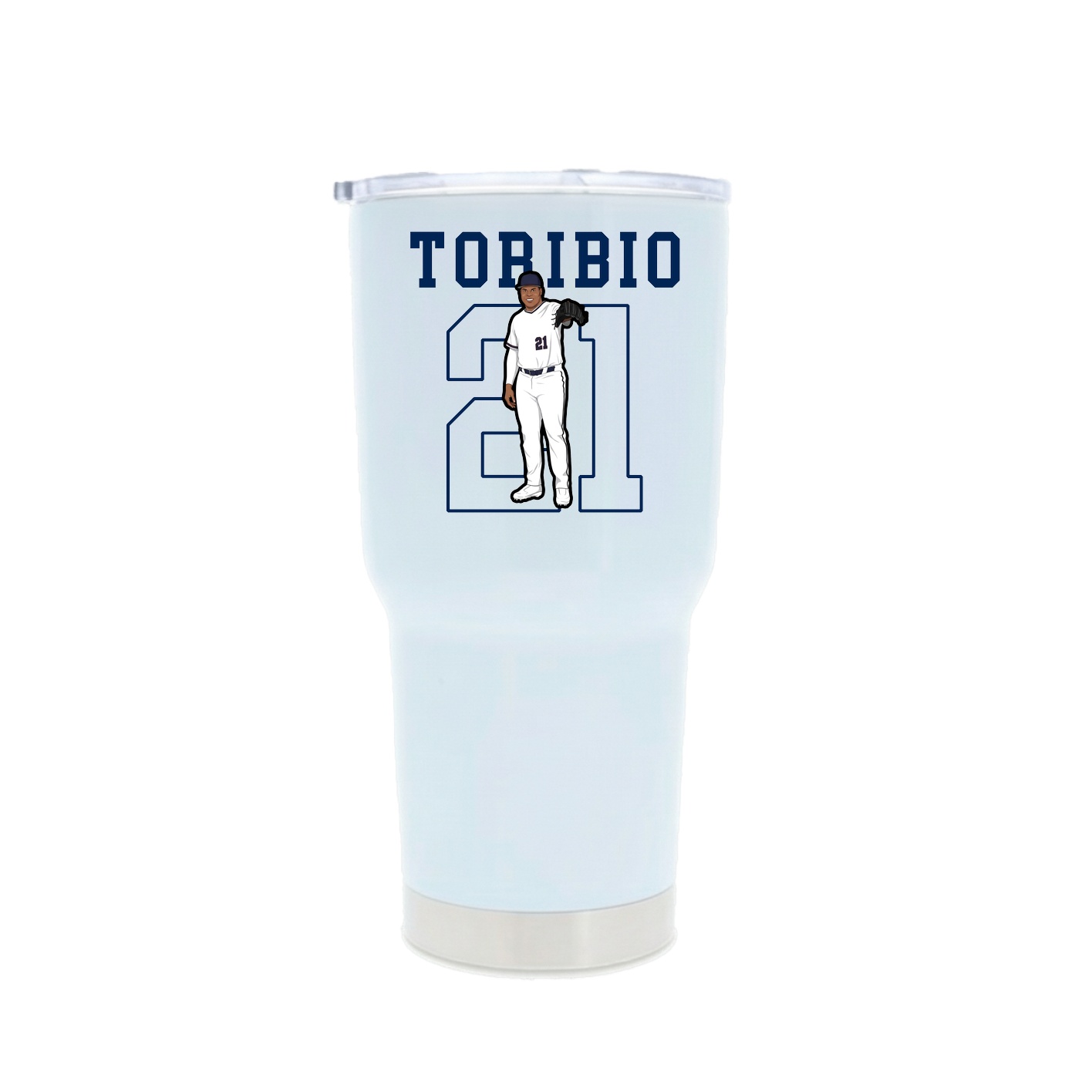 30oz Stainless Steel Tumbler — Shirsey in White