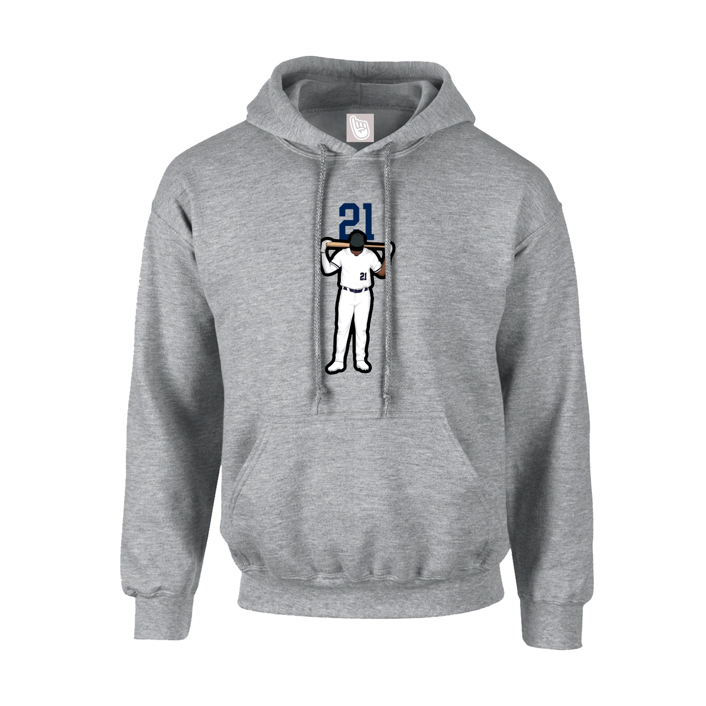 Youth Hoodie — Number Top in Grey