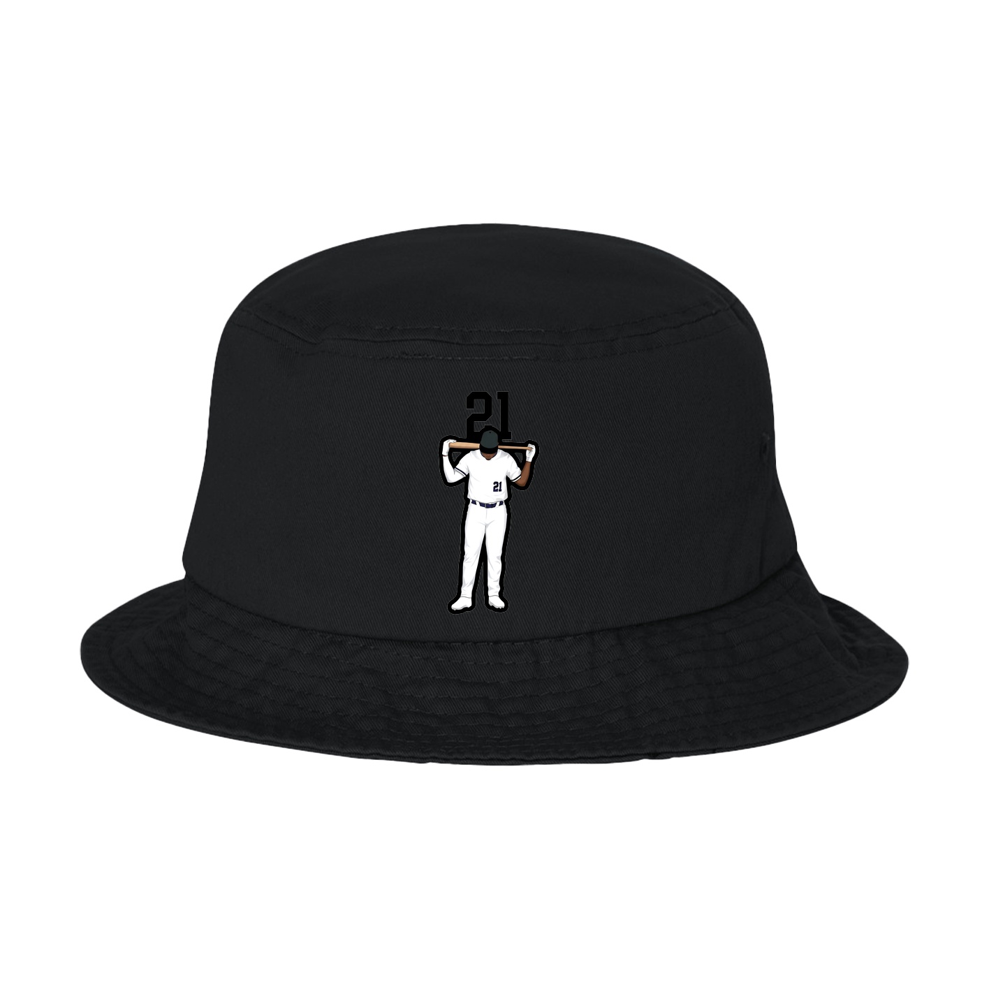 Bucket Cap — Number Top in Black