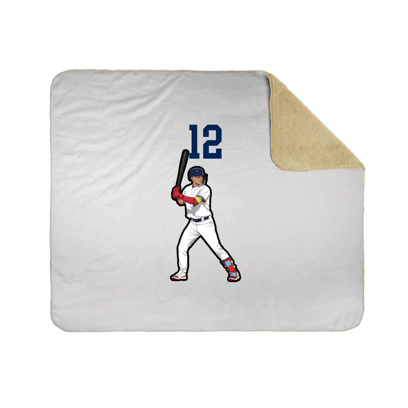 Throw Blanket — Number Top in White