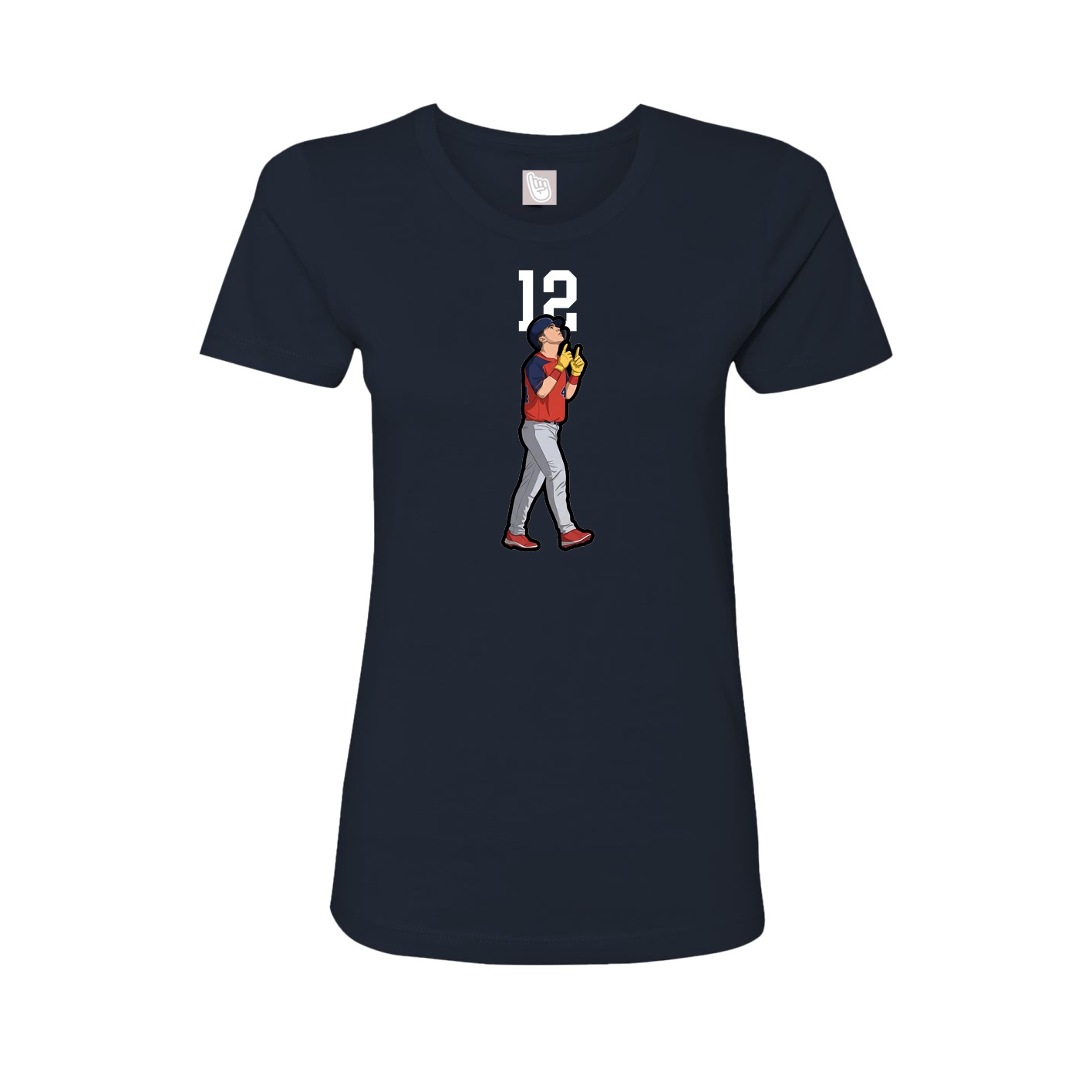 Womens Tee — Number Top in Navy