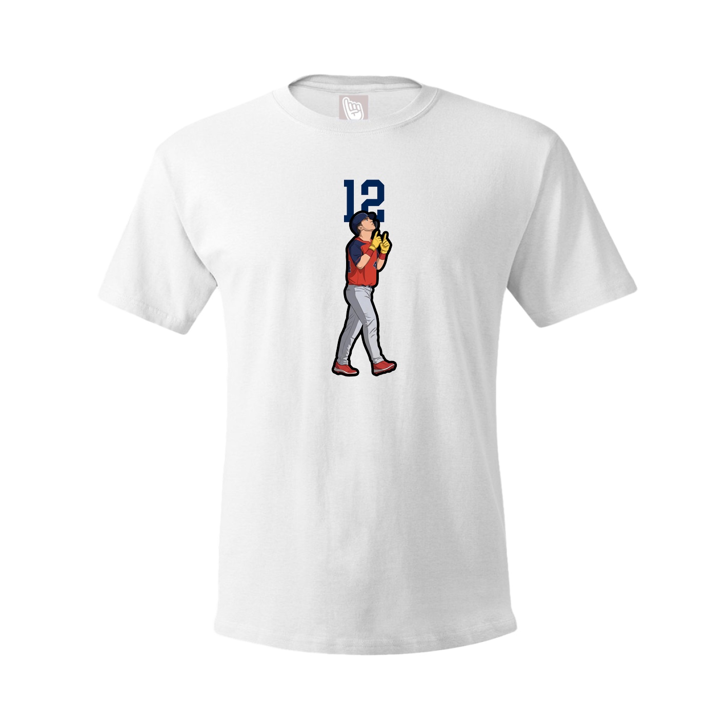 Youth Tee — Number Top in White