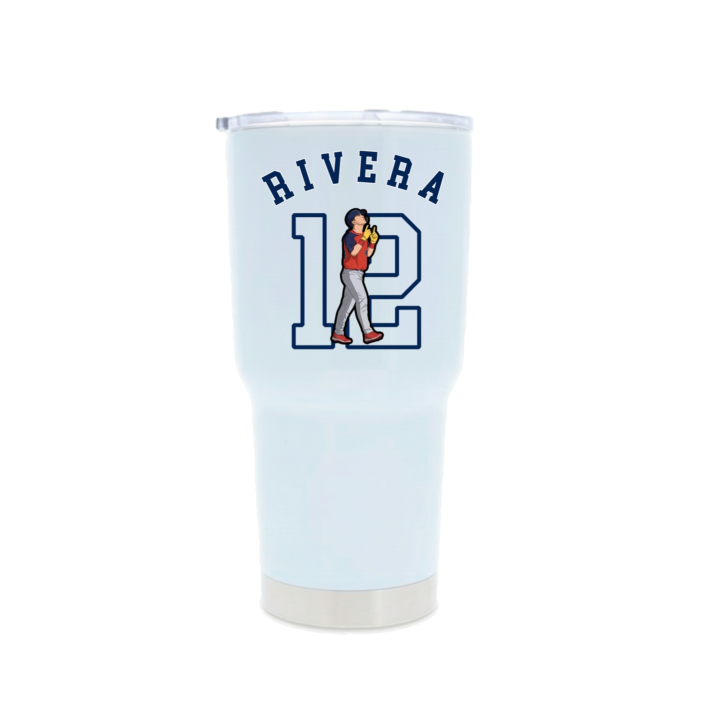 30oz Stainless Steel Tumbler — Shirsey Arch in White