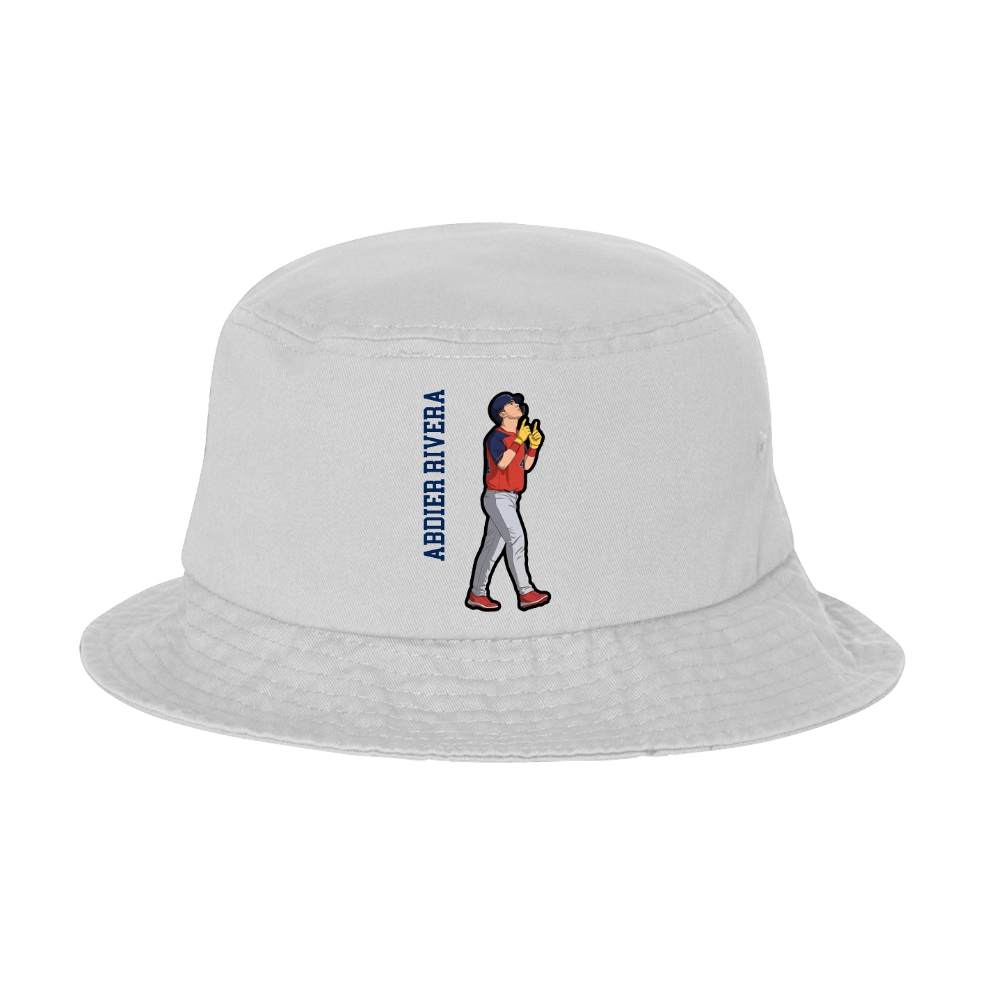 Bucket Cap — Name Vertical in White