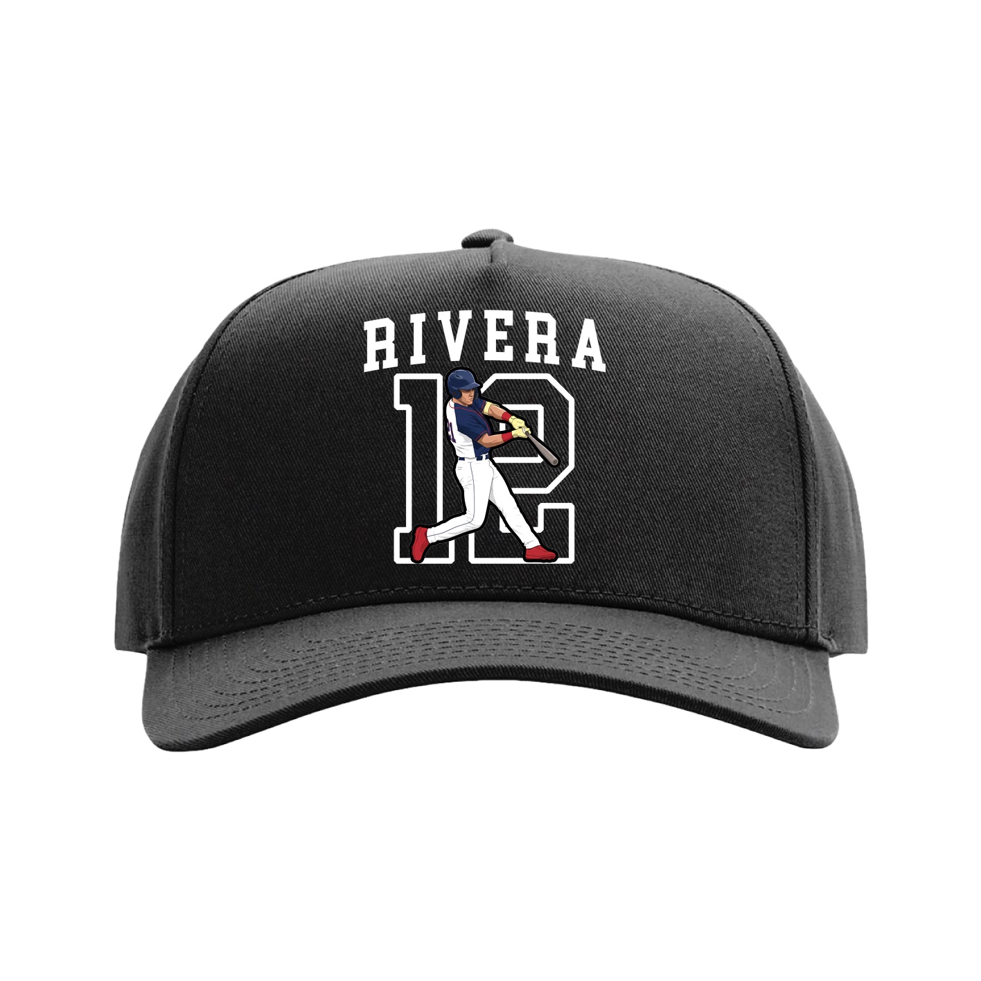 Full Fabric Five-Panel Champ Cap — Shirsey in Black