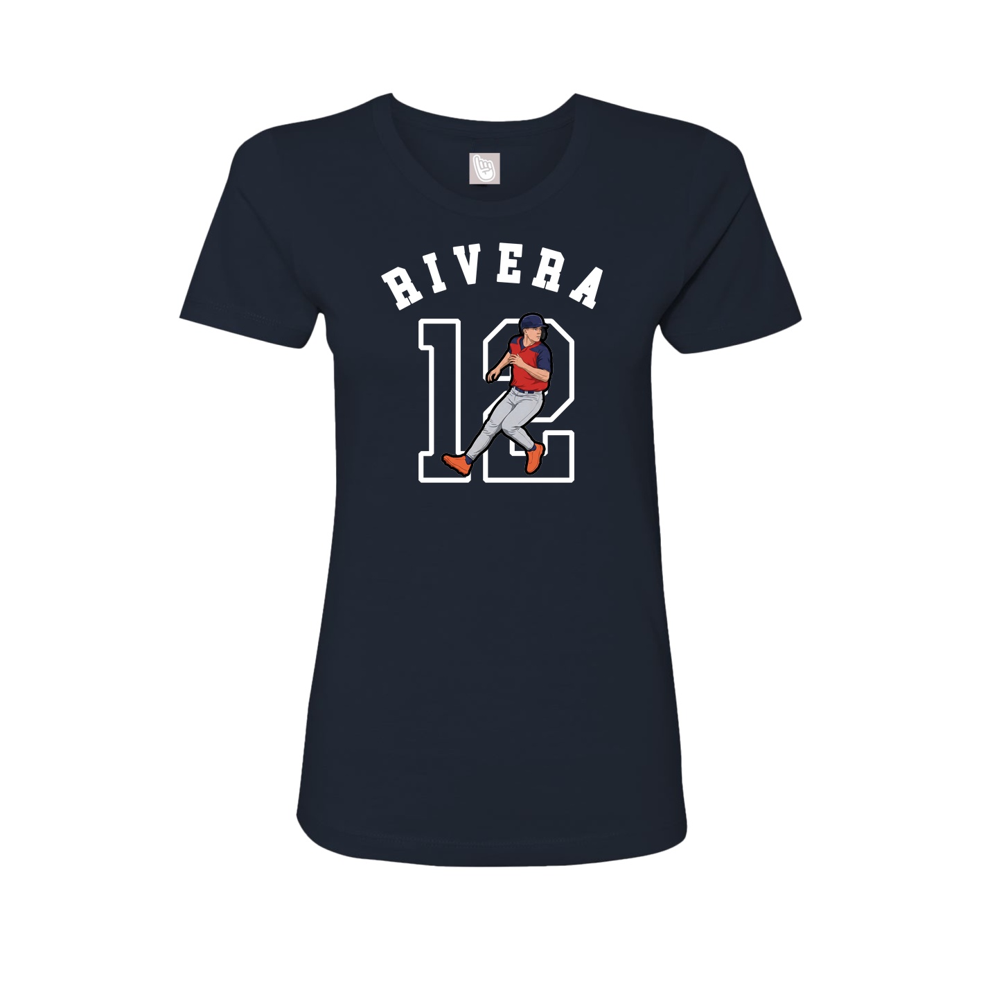 Fitted Women's Tee — Shirsey Arch in Navy