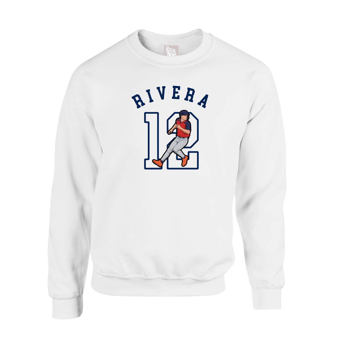 Fleece Crew — Shirsey Arch in White