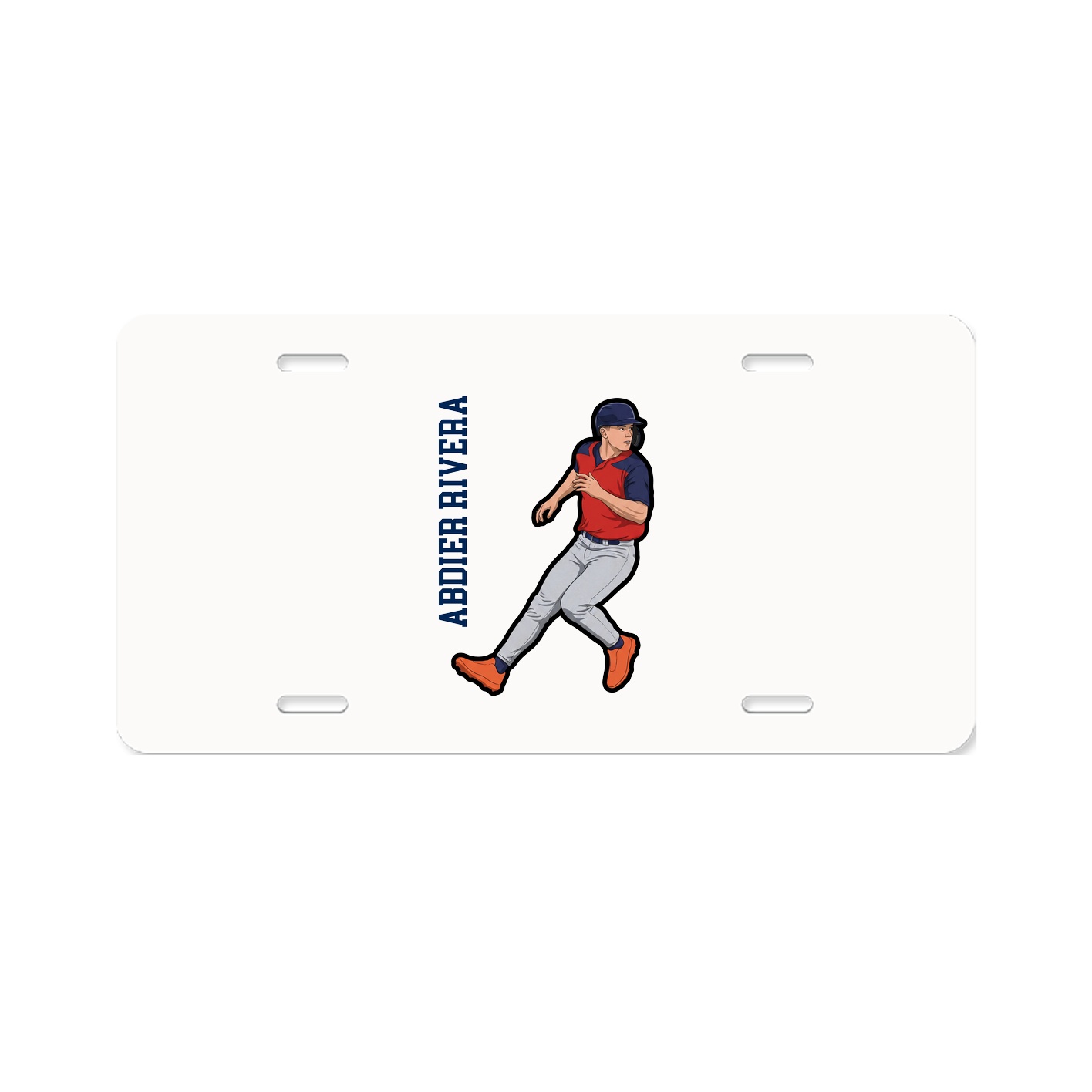 License Plate — Name Vertical in Classic