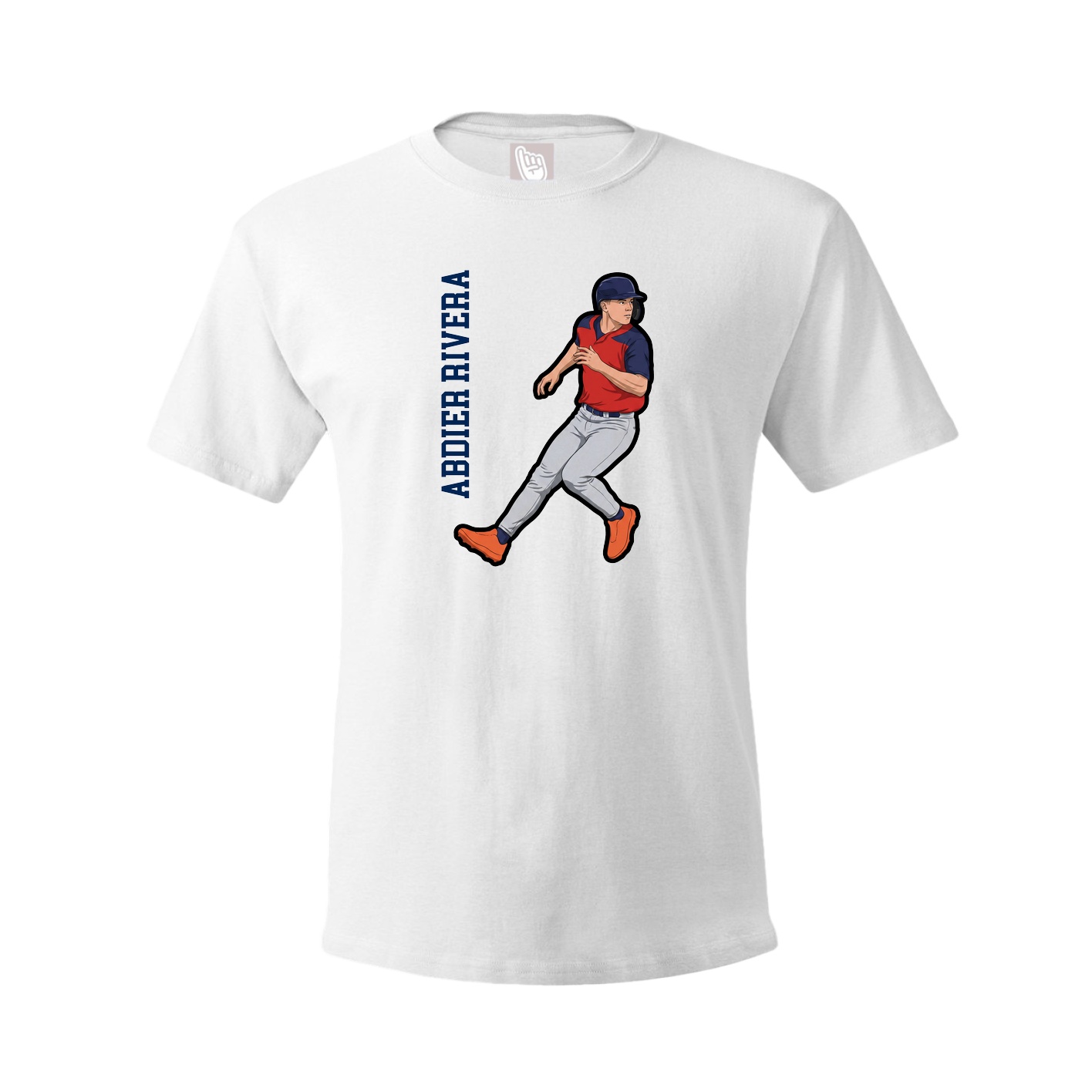 Tee — Name Vertical in White