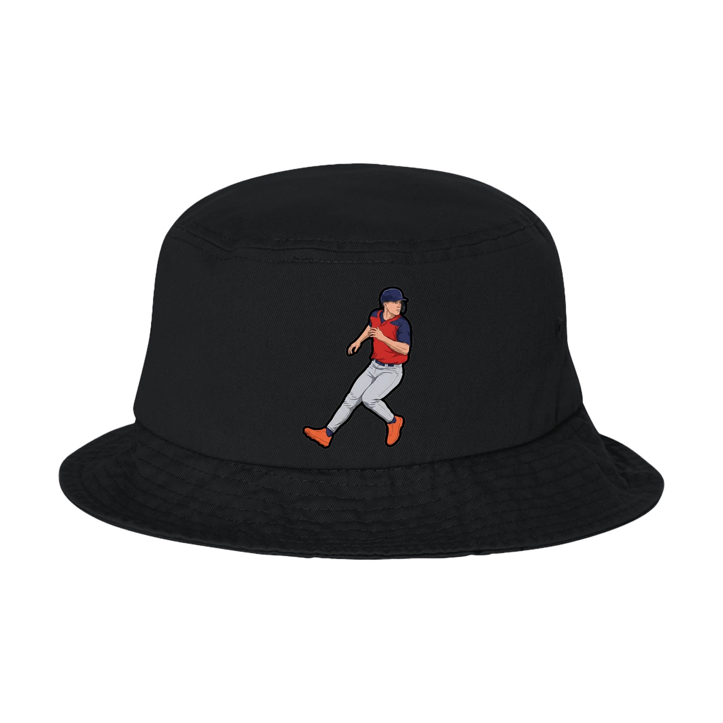 Bucket Cap — Name Vertical in Black