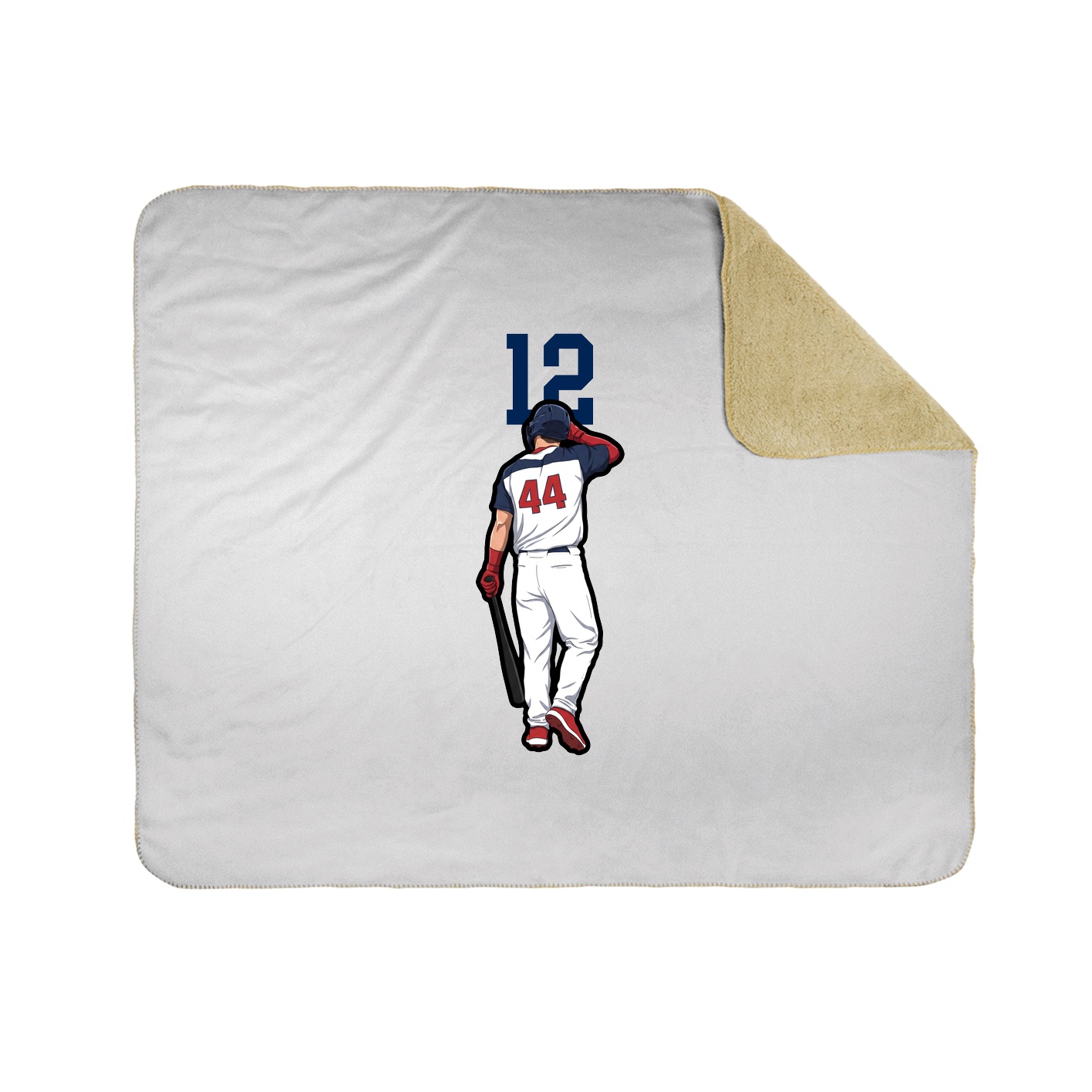 Throw Blanket — Number Top in White