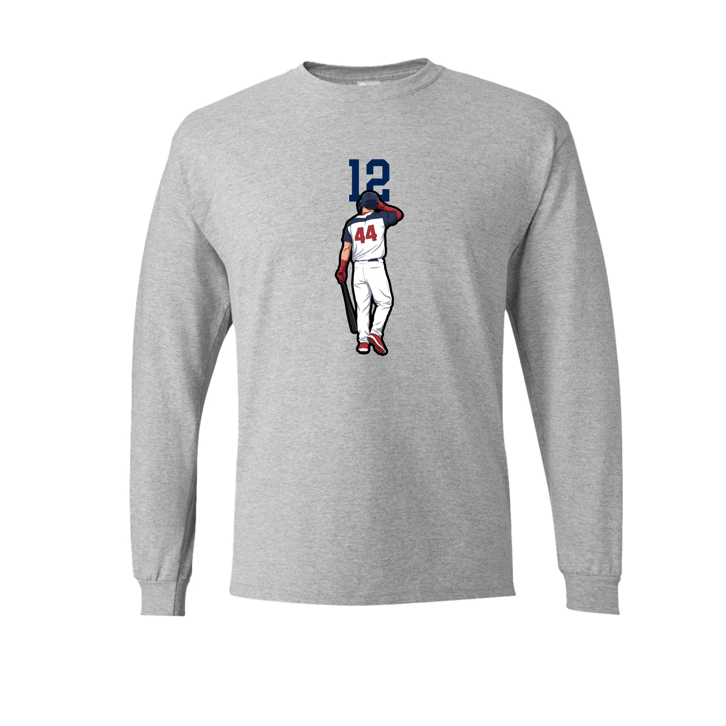 Long Sleeve Tee — Number Top in Grey