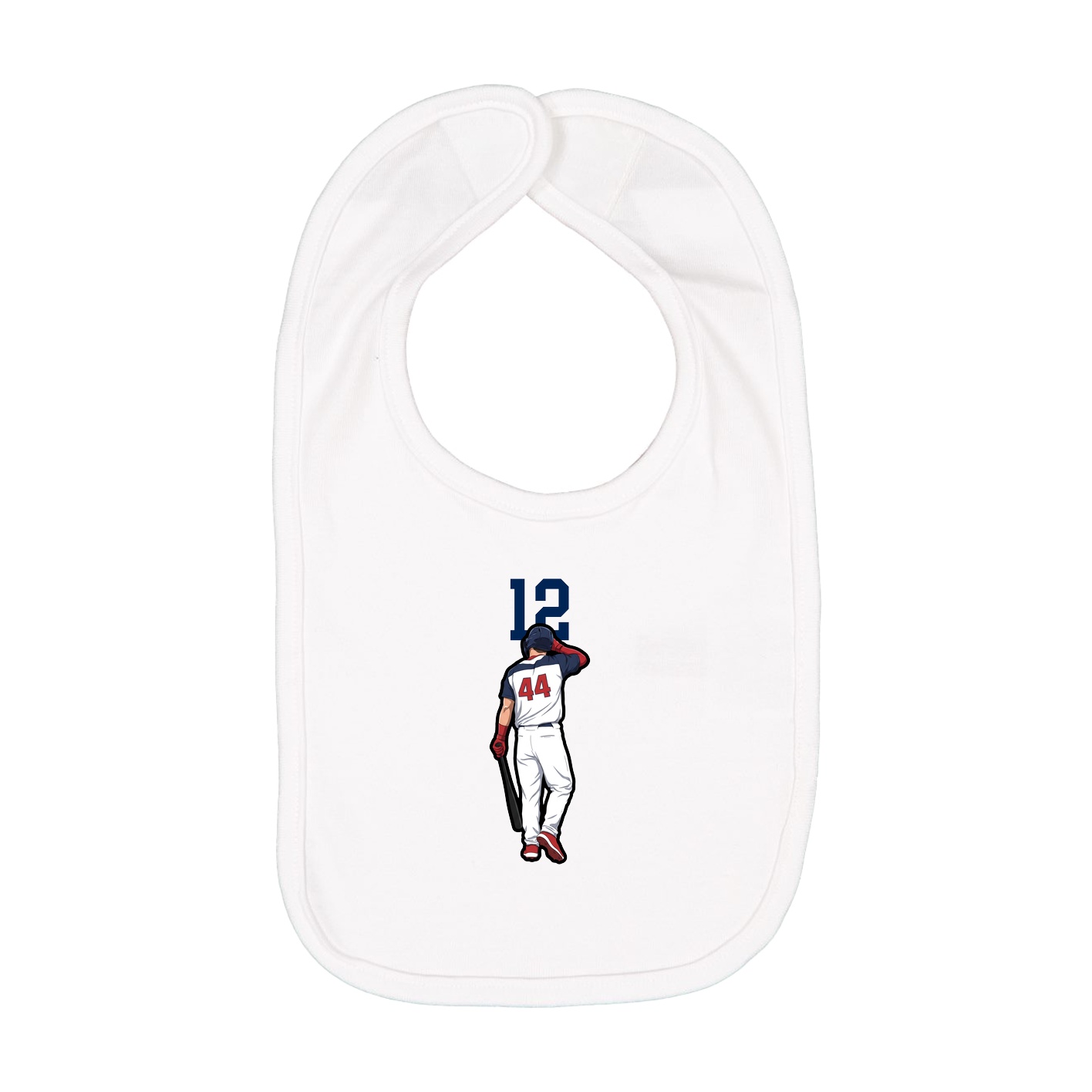 Infant Bib — Number Top in White