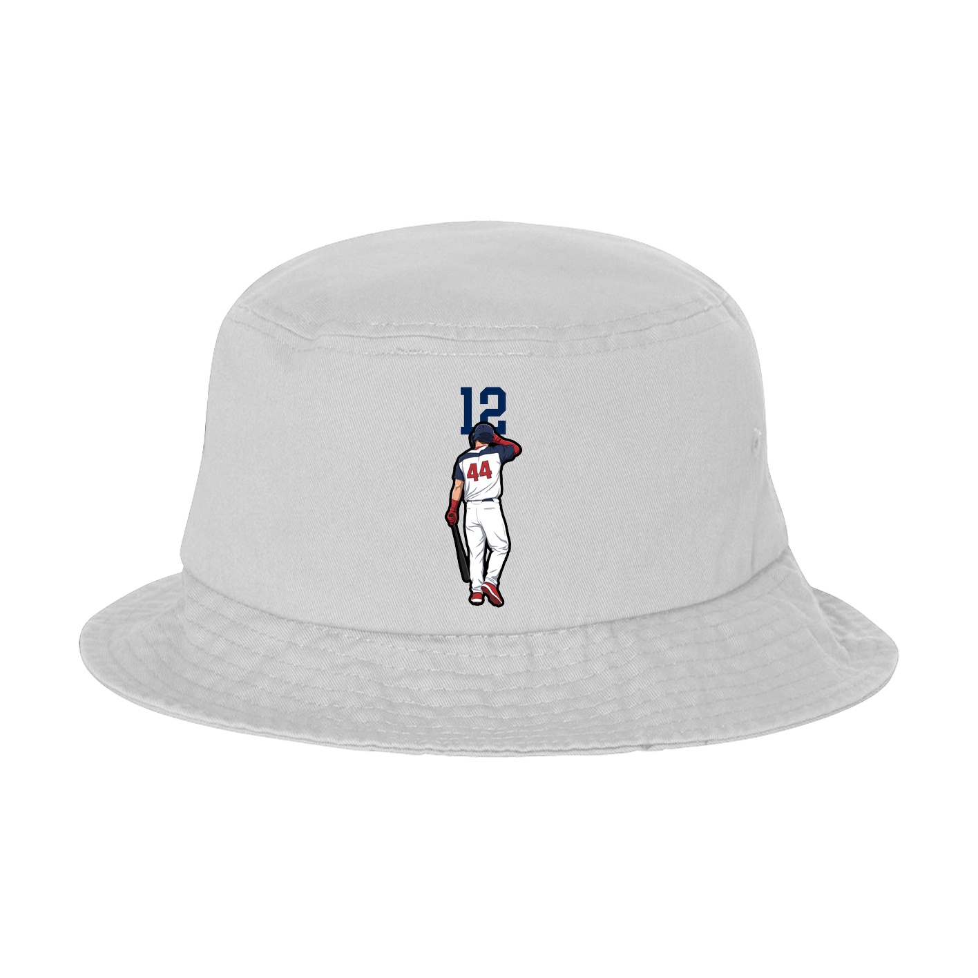 Bucket Cap — Number Top in White