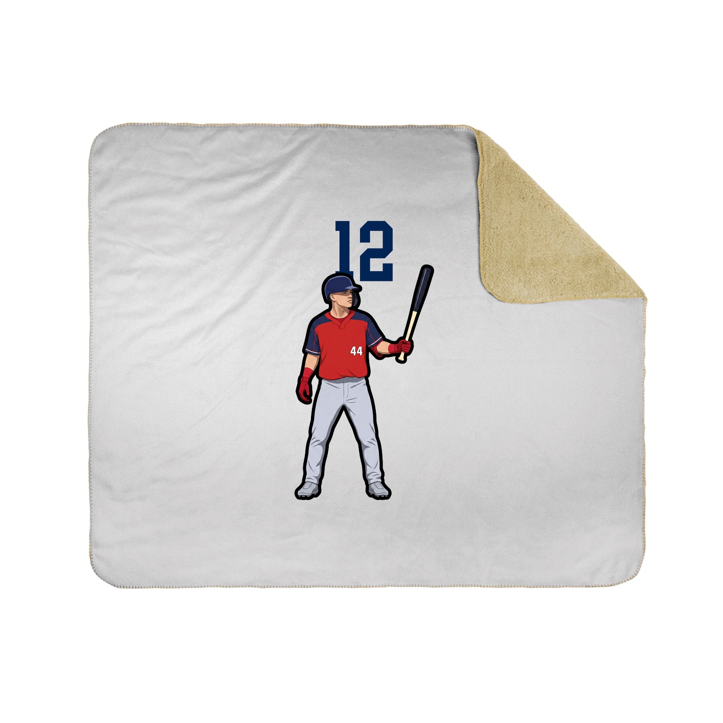 Throw Blanket — Number Top in White