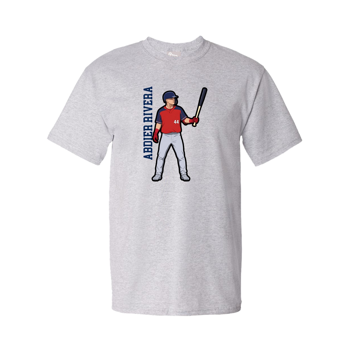 Tee — Name Vertical in Grey