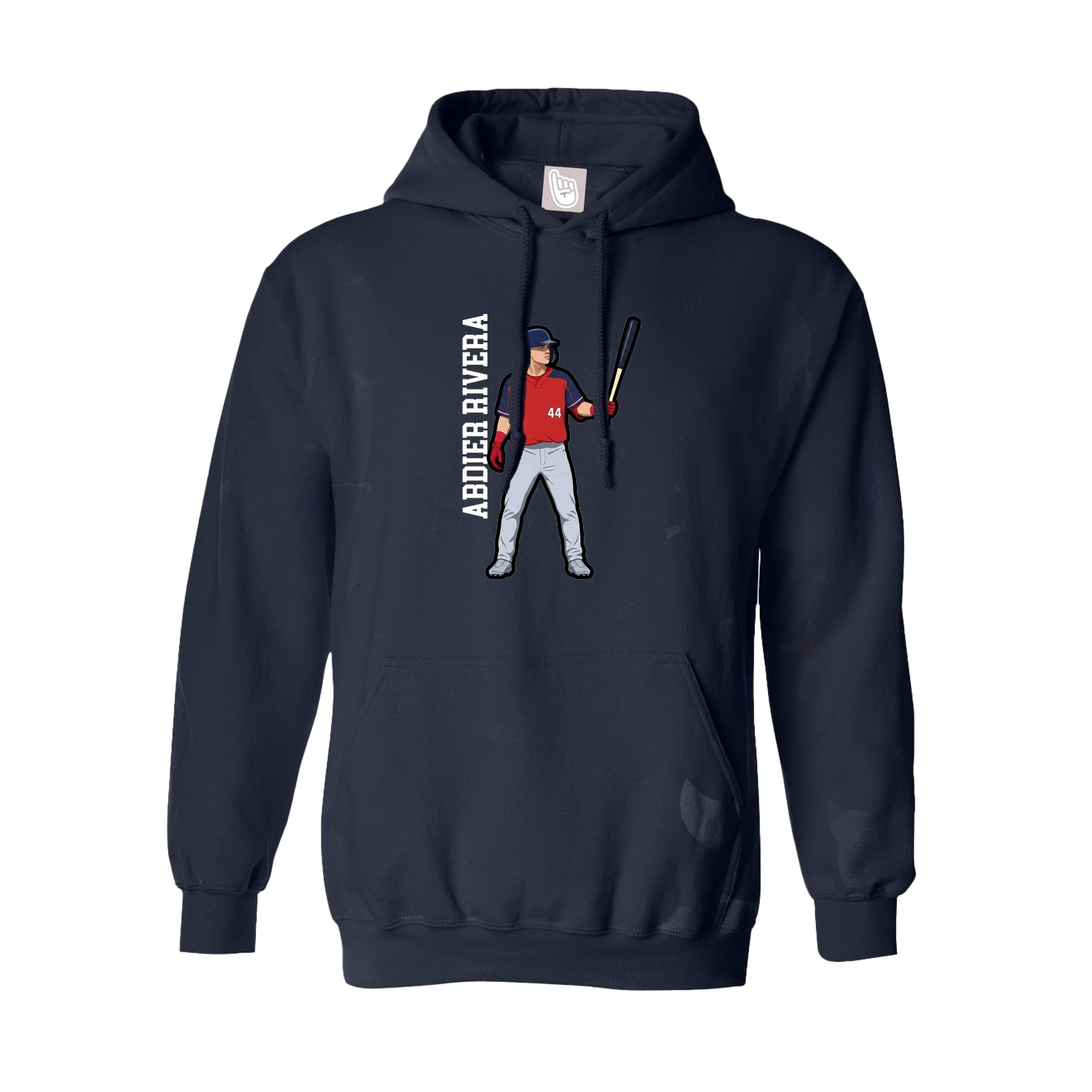 Youth Hoodie — Name Vertical in Navy
