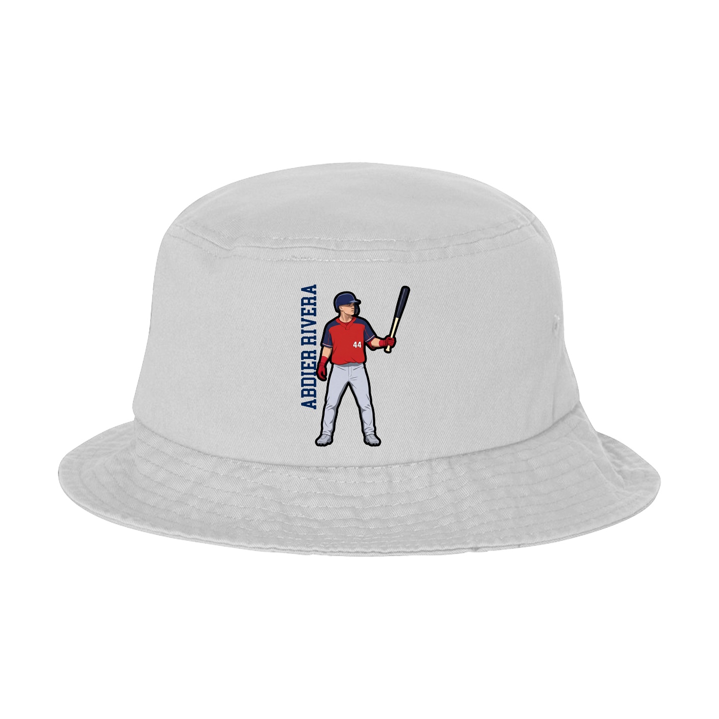 Bucket Cap — Name Vertical in White
