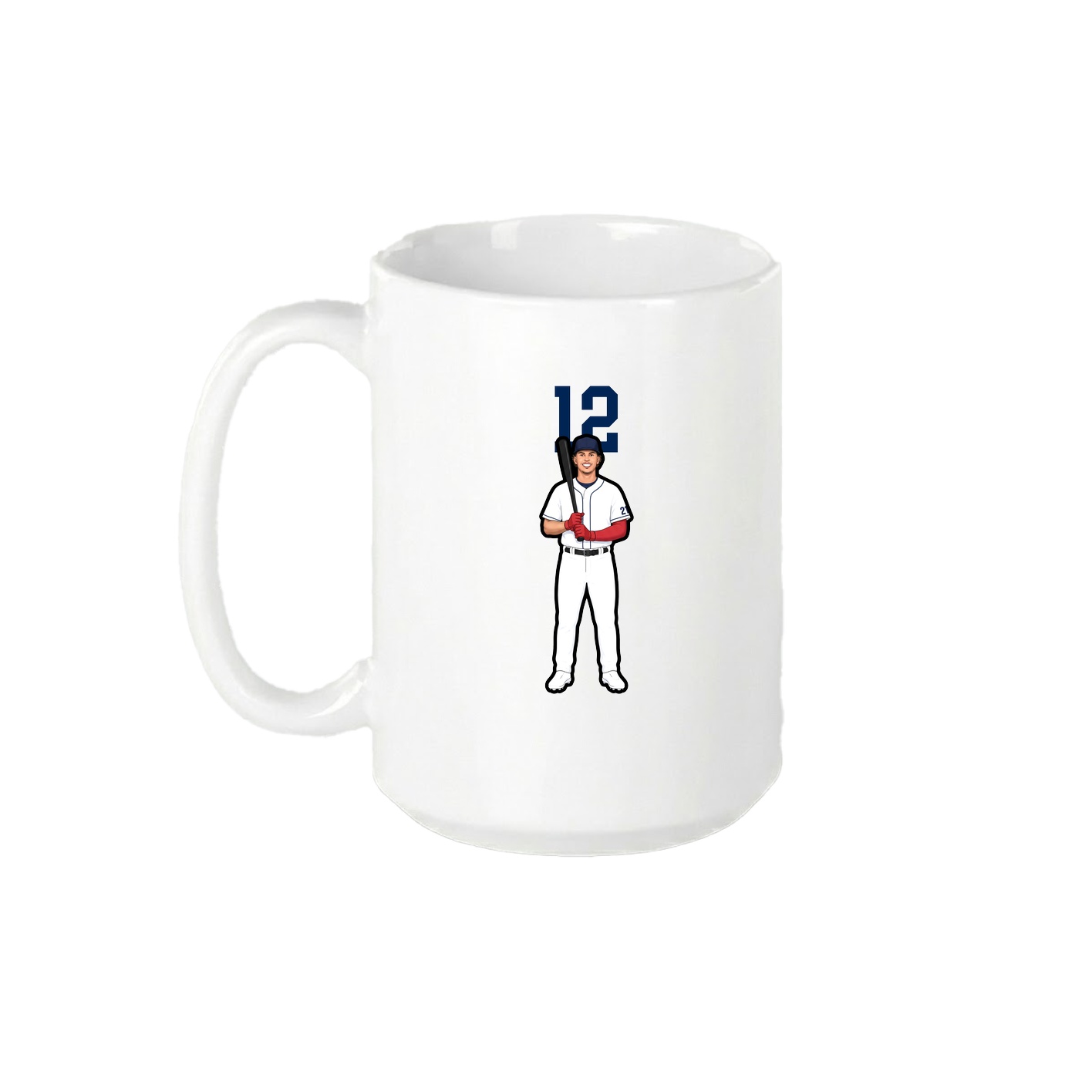 15oz Coffee Mug — Number Top in White