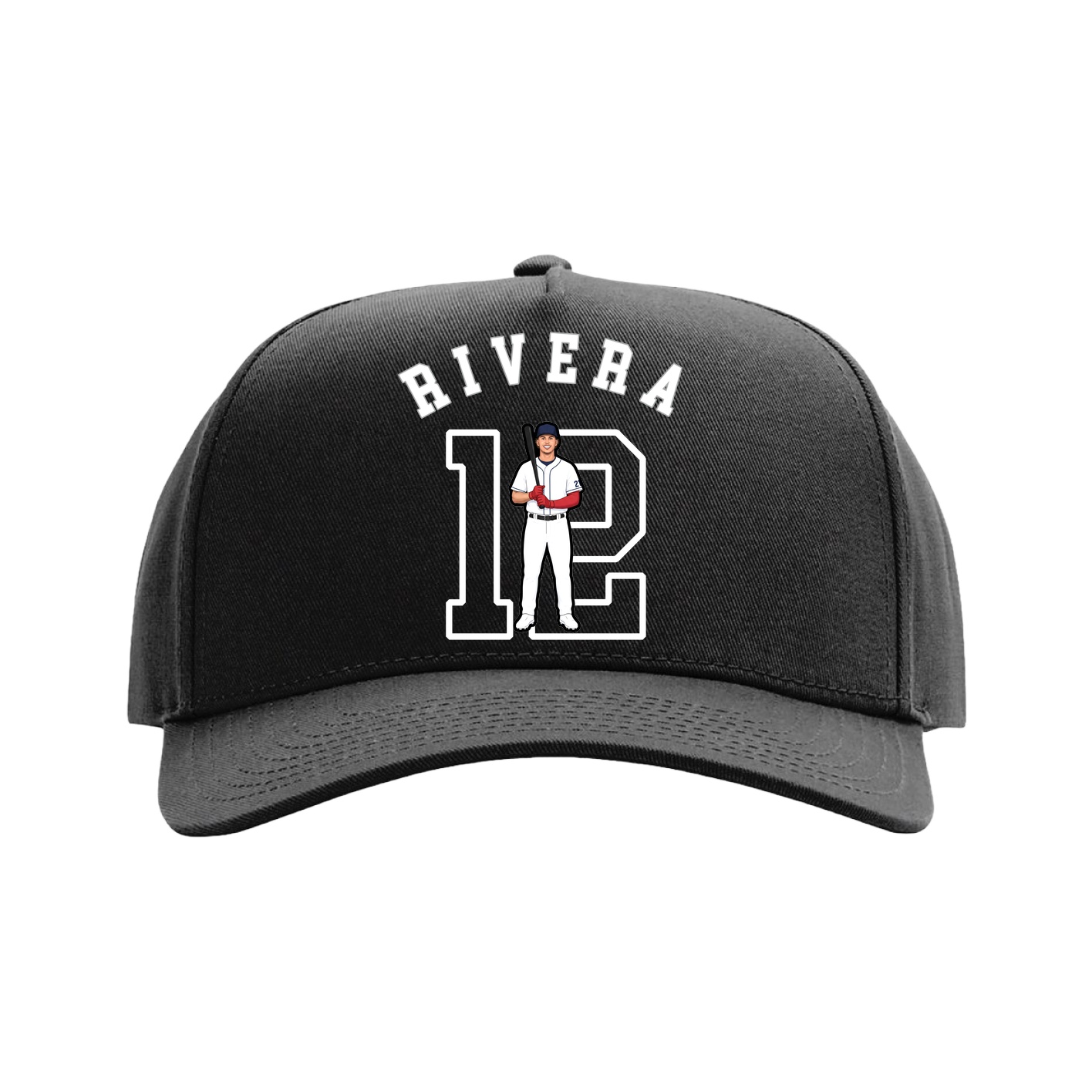 Full Fabric Five-Panel Champ Cap — Shirsey Arch in Black