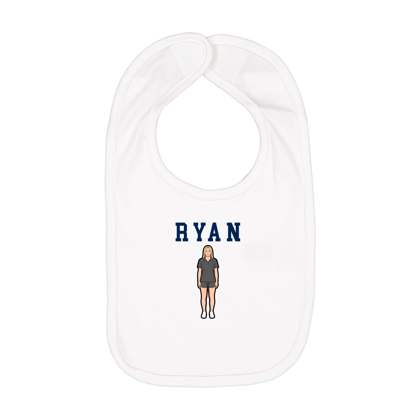 Infant Bib — Shirsey in White