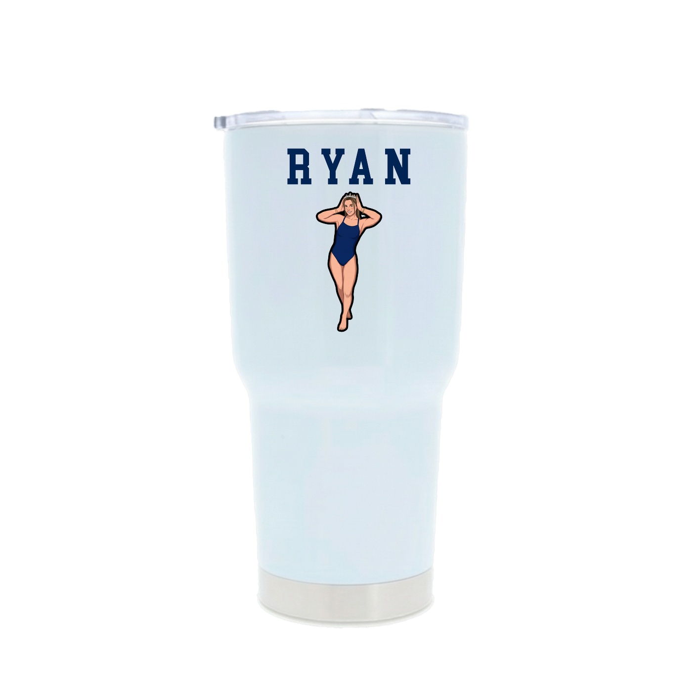 30oz Stainless Steel Tumbler — Shirsey in White