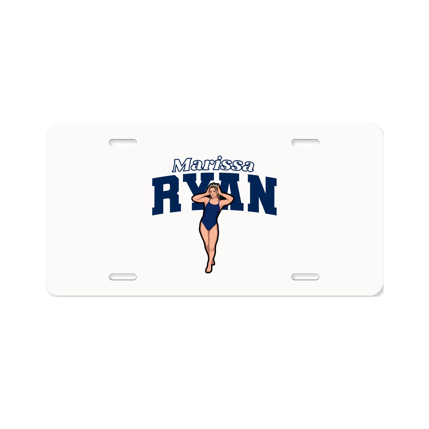 License Plate — Name Arch in Classic