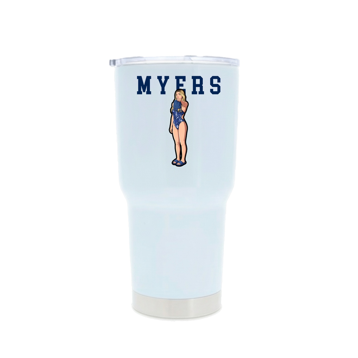 30oz Stainless Steel Tumbler — Shirsey in White