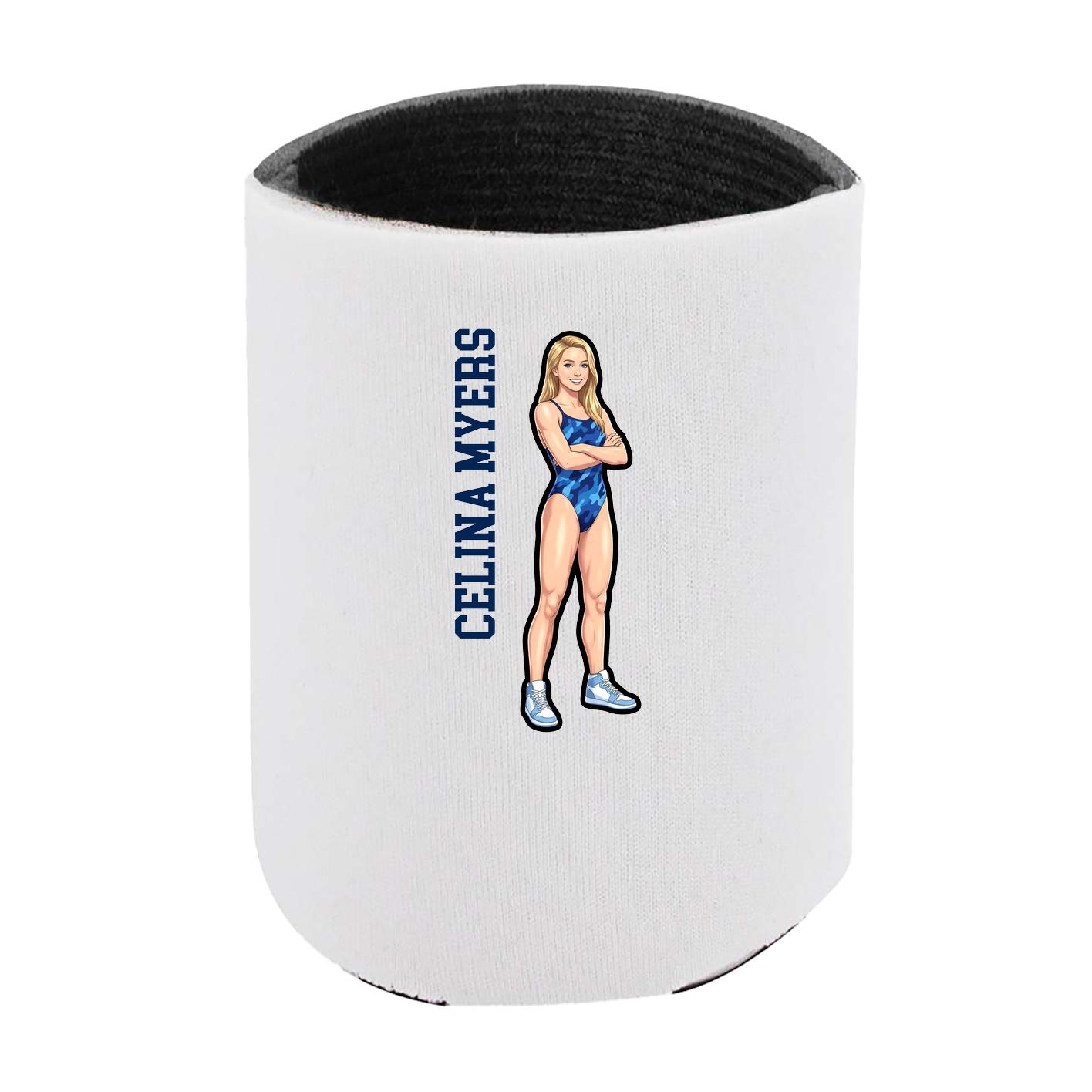 Can Holder — Name Vertical in White