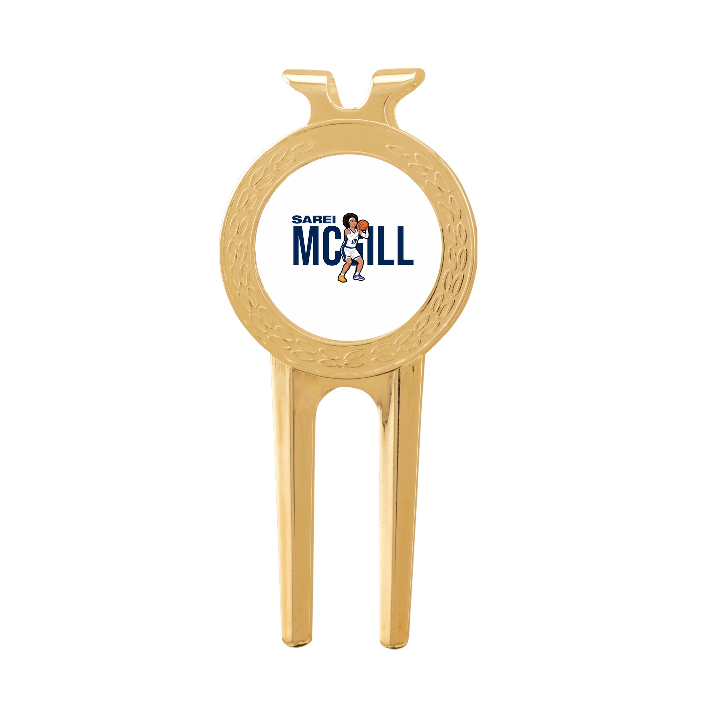 Divot Tool with Ball Marker — Player Name in Classic