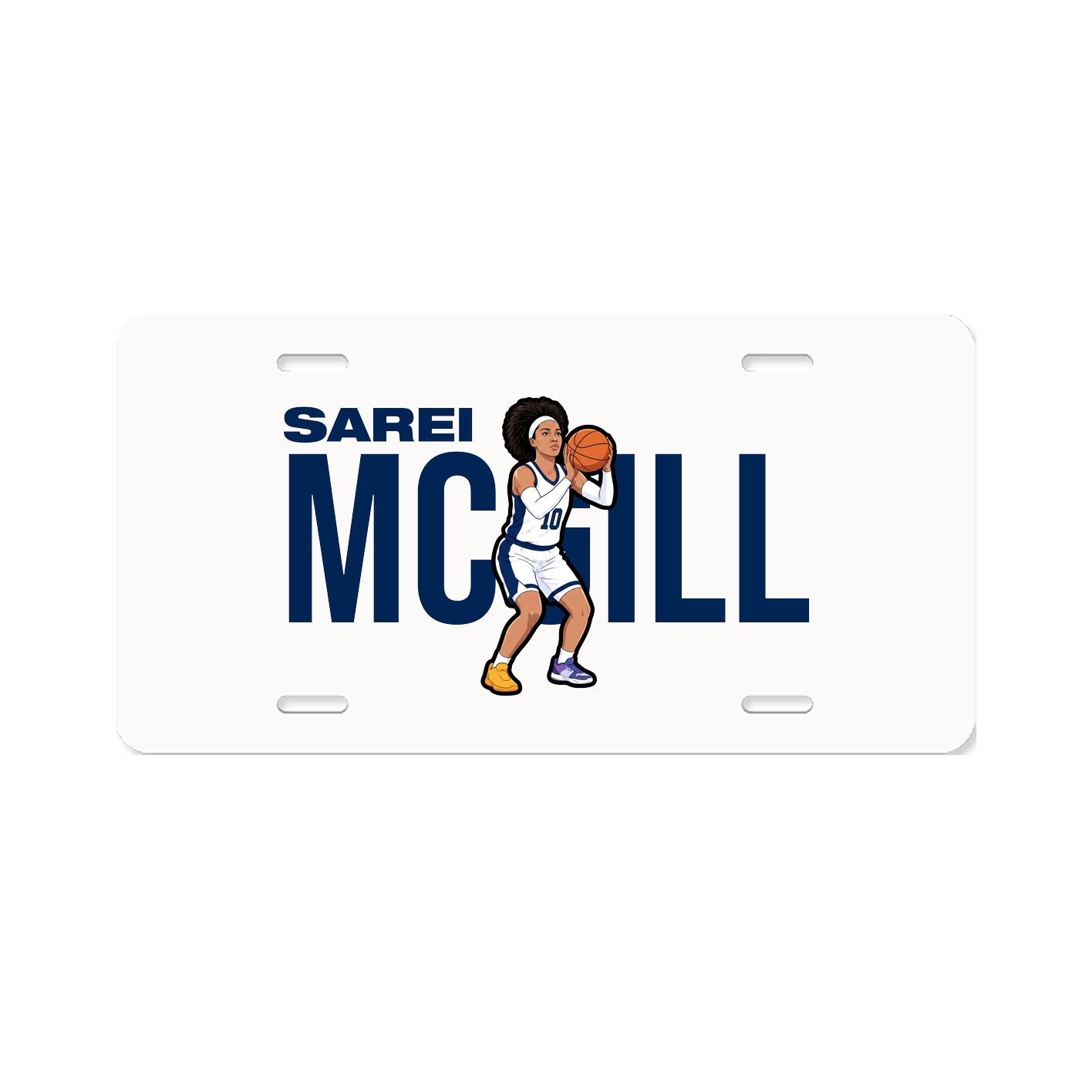 License Plate — Player Name in Classic