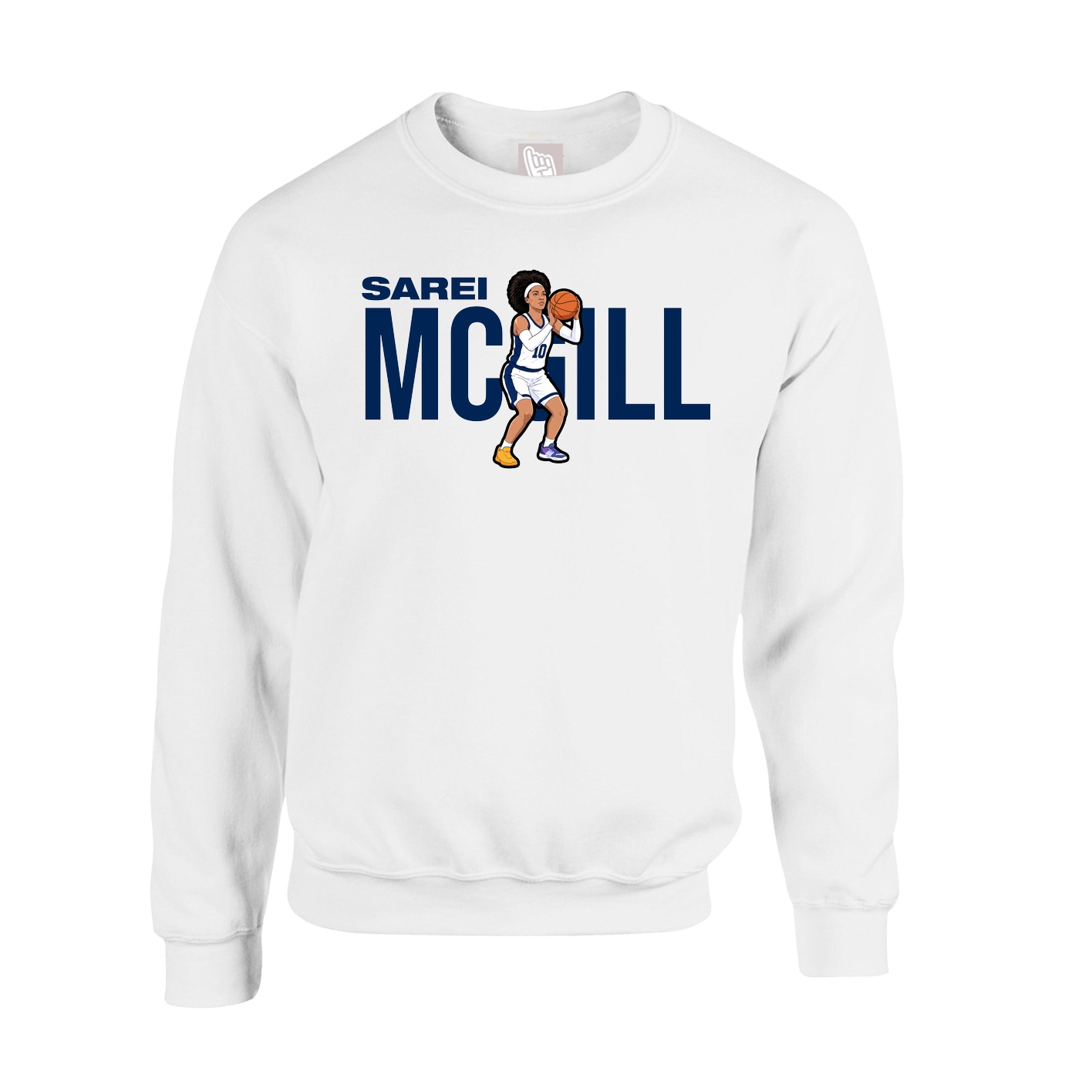 Fleece Crew — Player Name in White