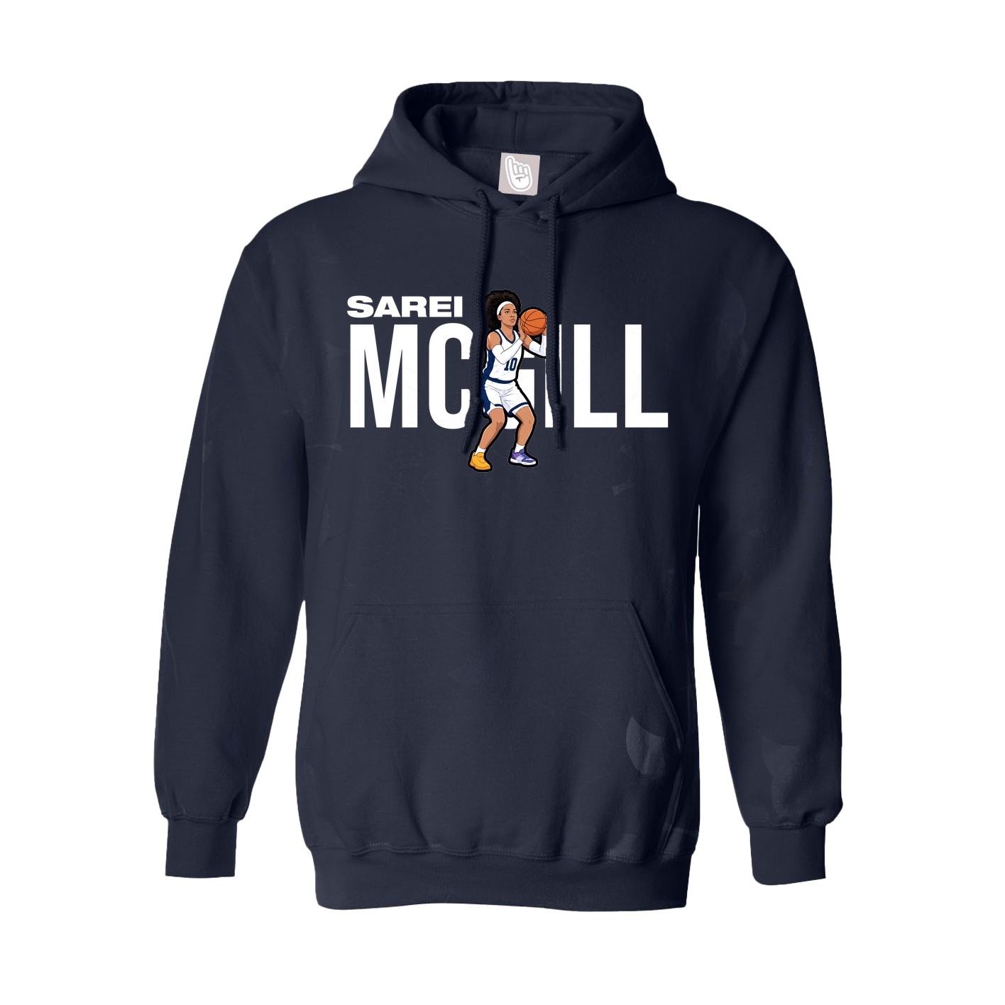 Youth Hoodie — Player Name in Navy