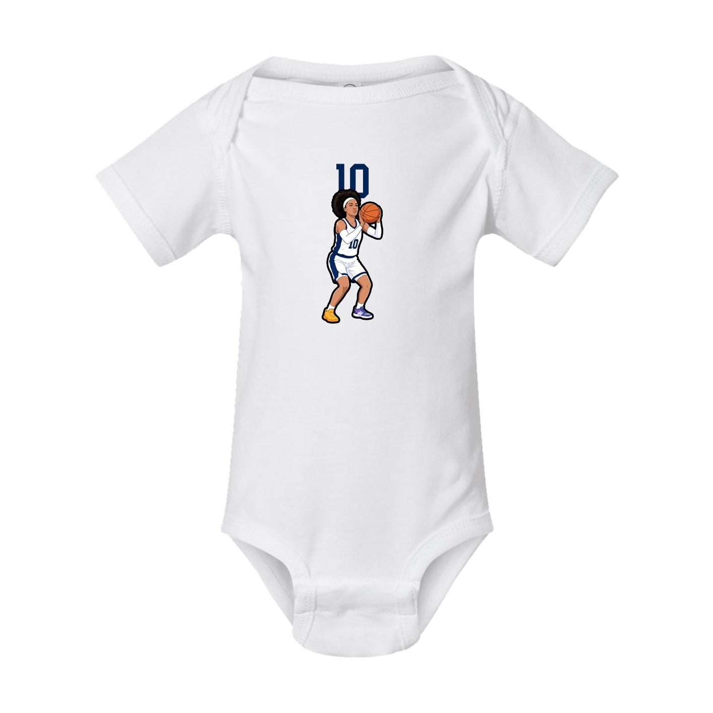 Baby Onesie — Number Top in White