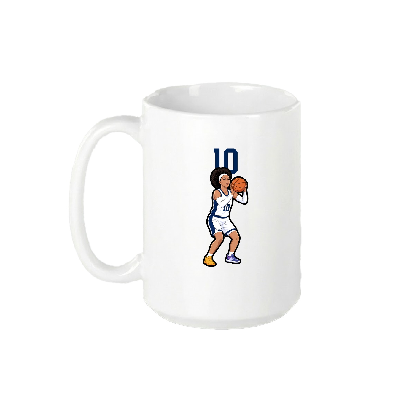 15oz Coffee Mug — Number Top in White