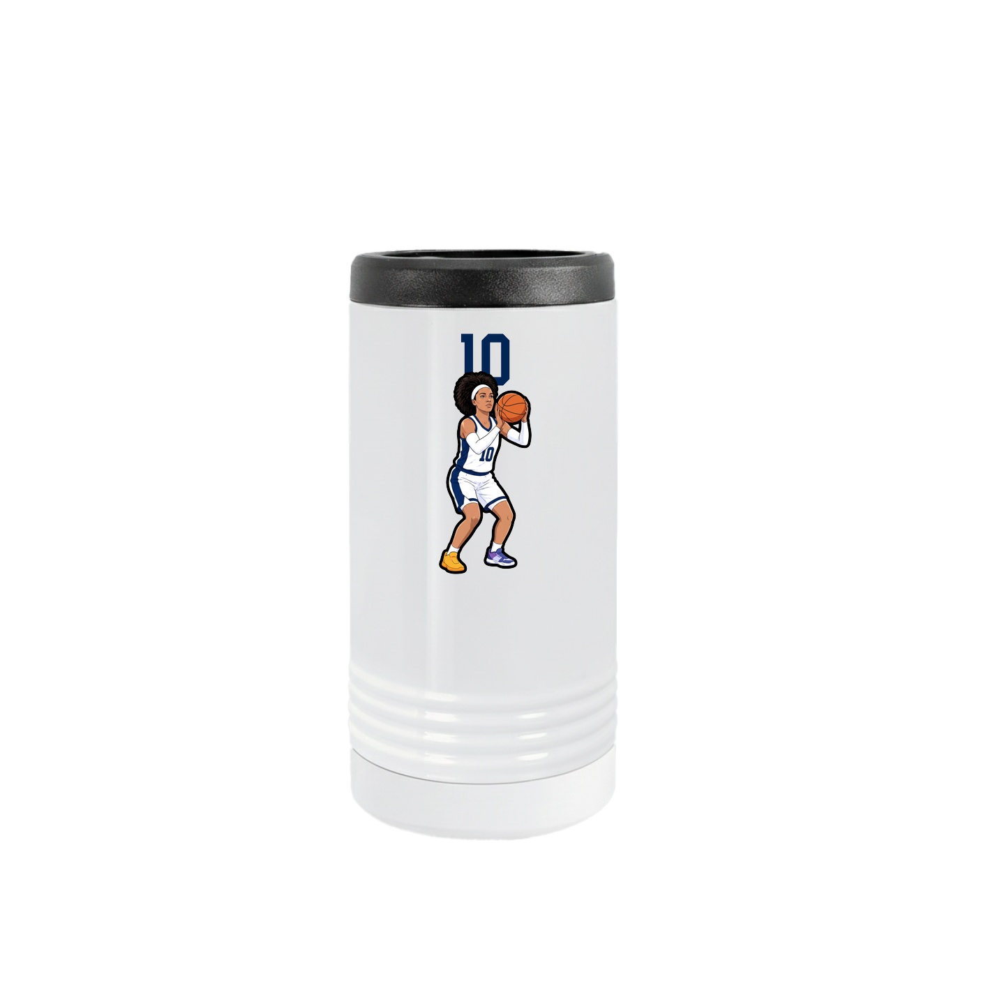 Slim Beverage Holder — Number Top in White
