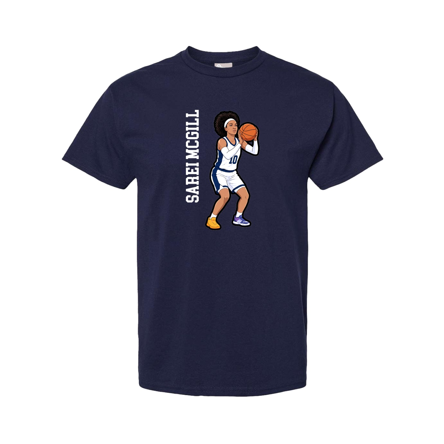 Youth Tee — Name Vertical in Navy