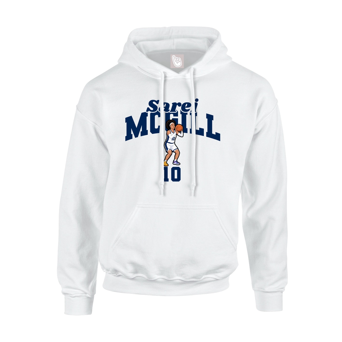 Hoodie — Signature Arch in White