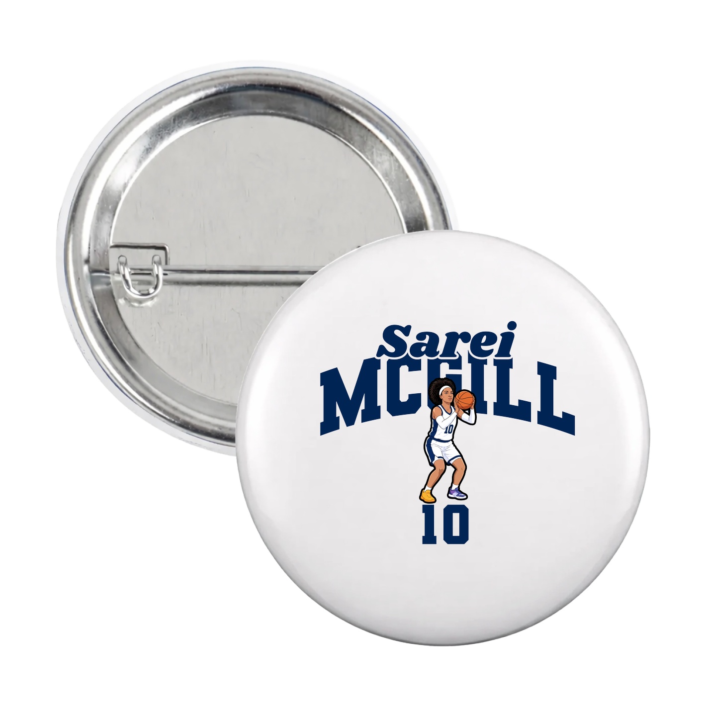 Game Day Button — Signature Arch in White