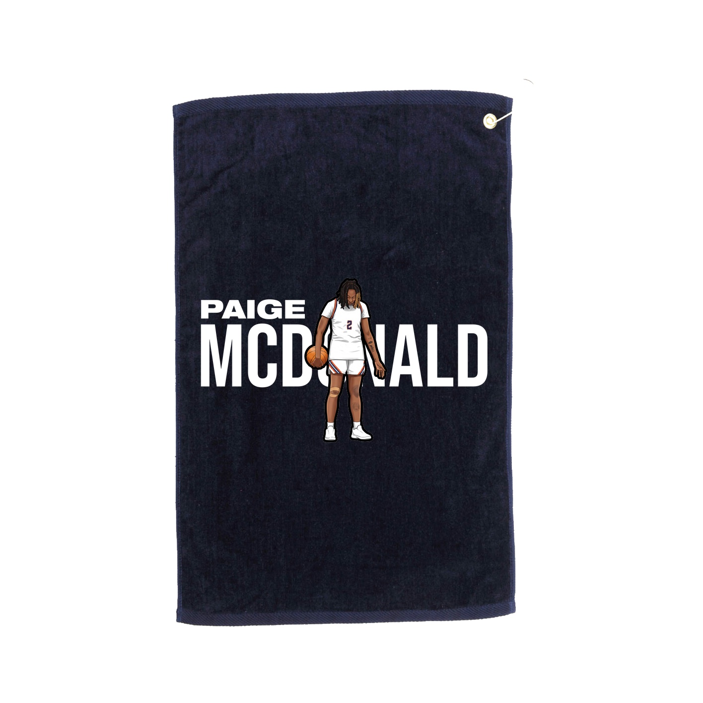 Golf Towel — Player Name in Navy