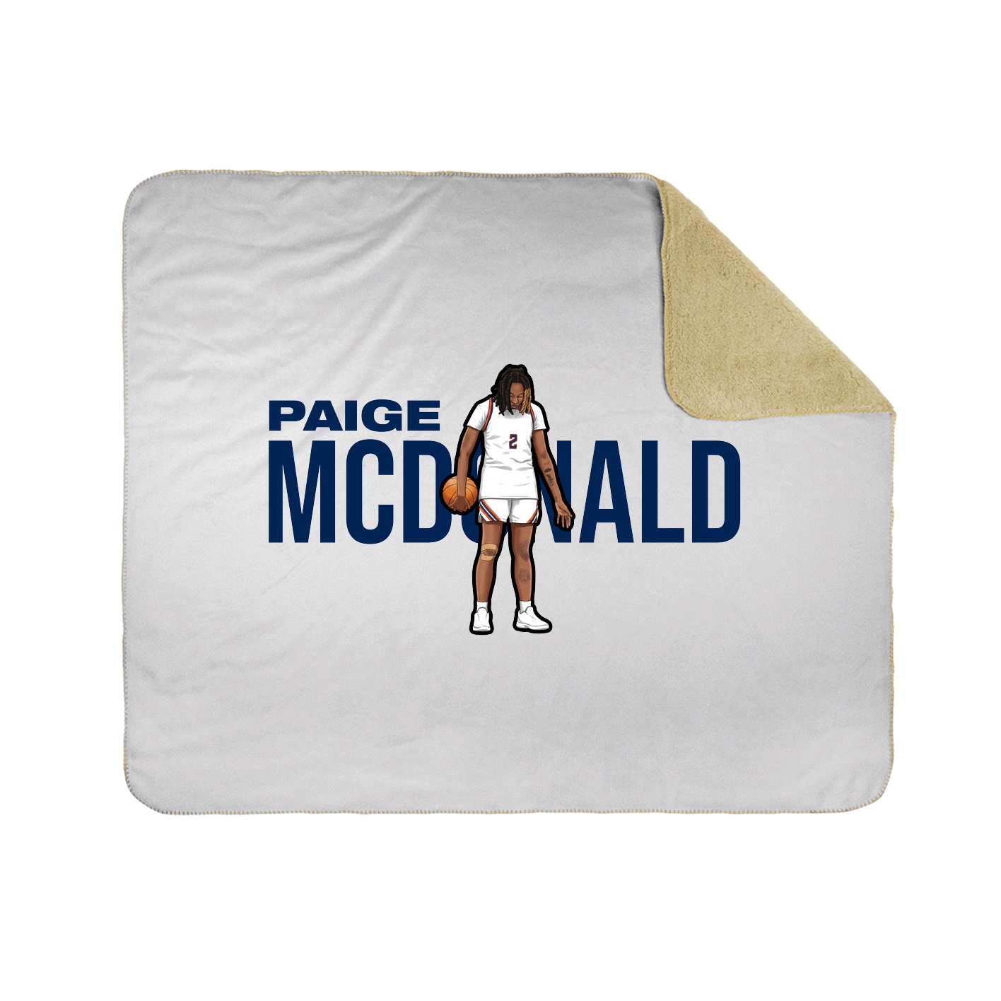 Throw Blanket — Player Name in White